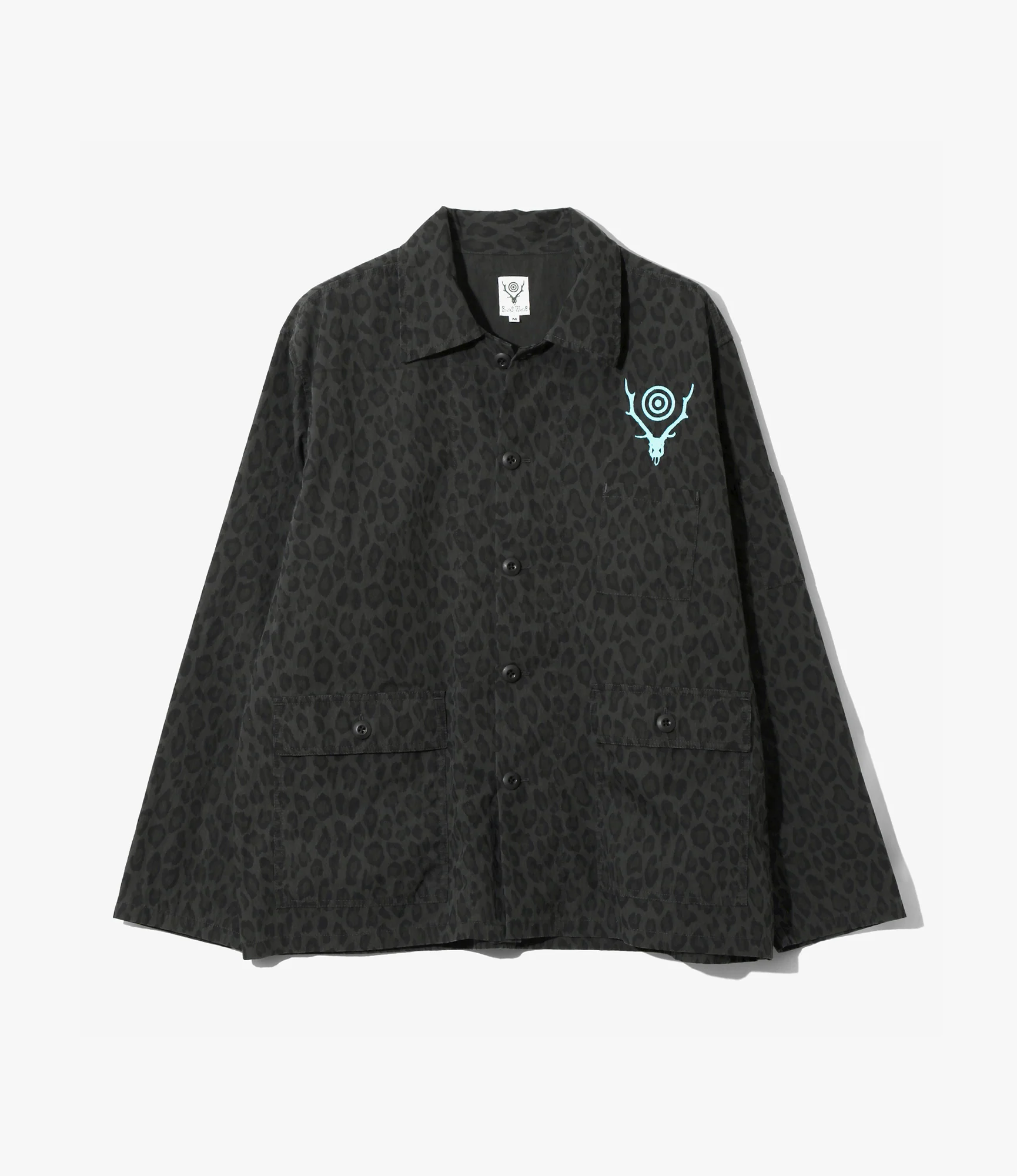Ranger Shirt – Charcoal Leopard Poplin