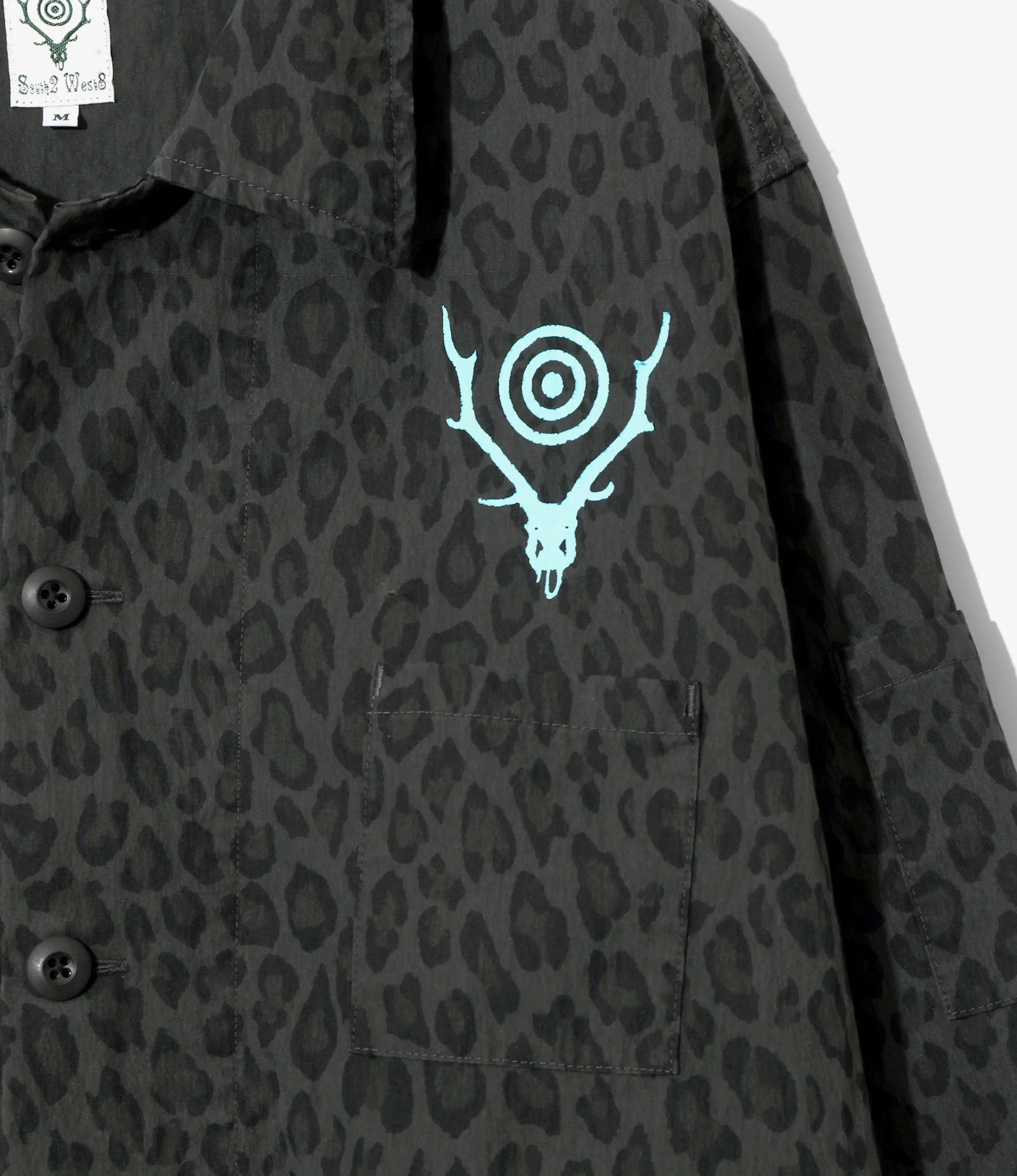 Ranger Shirt – Charcoal Leopard Poplin - Image 2