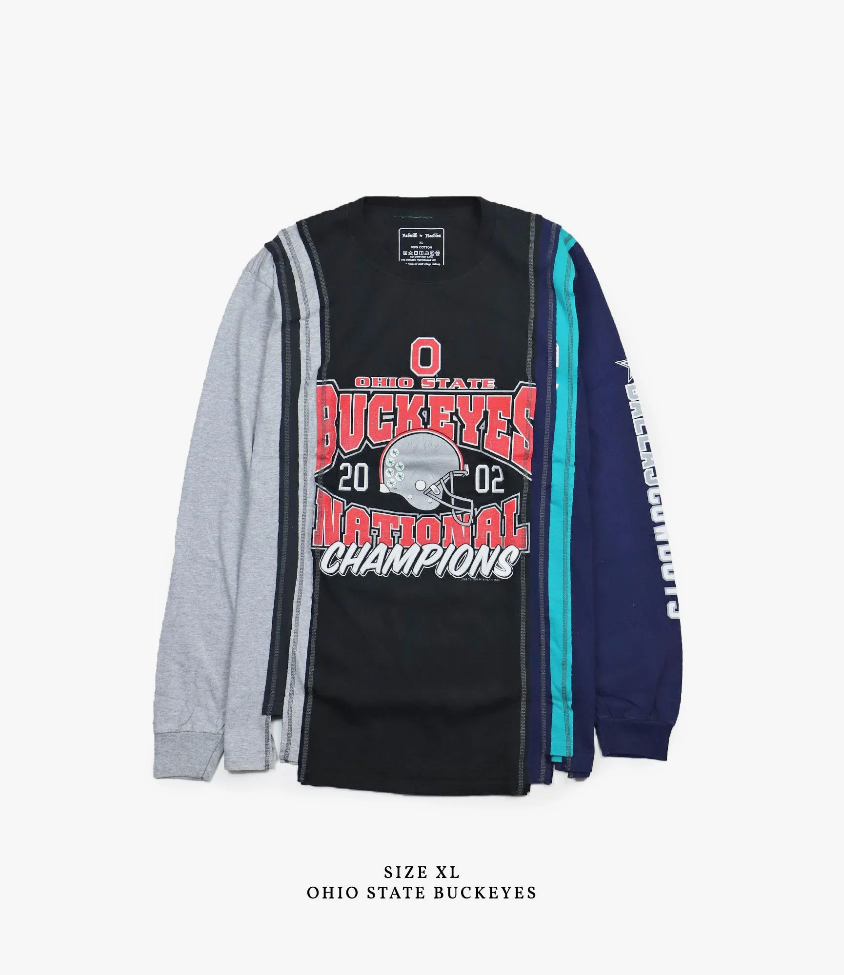 Long Sleeve 7 Cuts T-Shirt – Assorted College Prints - Image 11