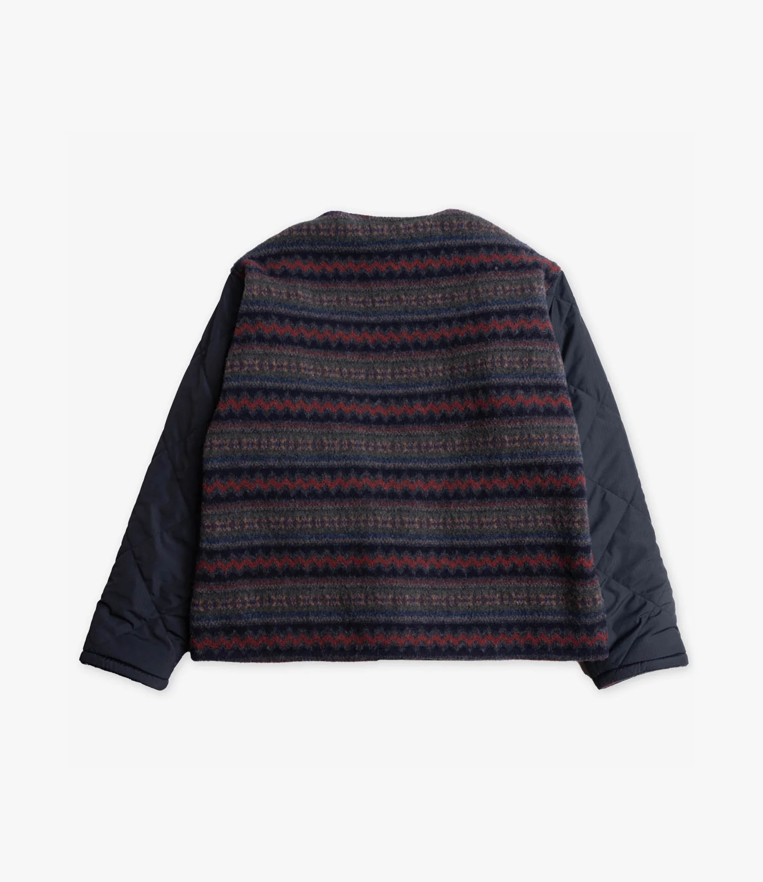 Reversible Cardigan Jacket – Mixed Argyle Wool - Image 3