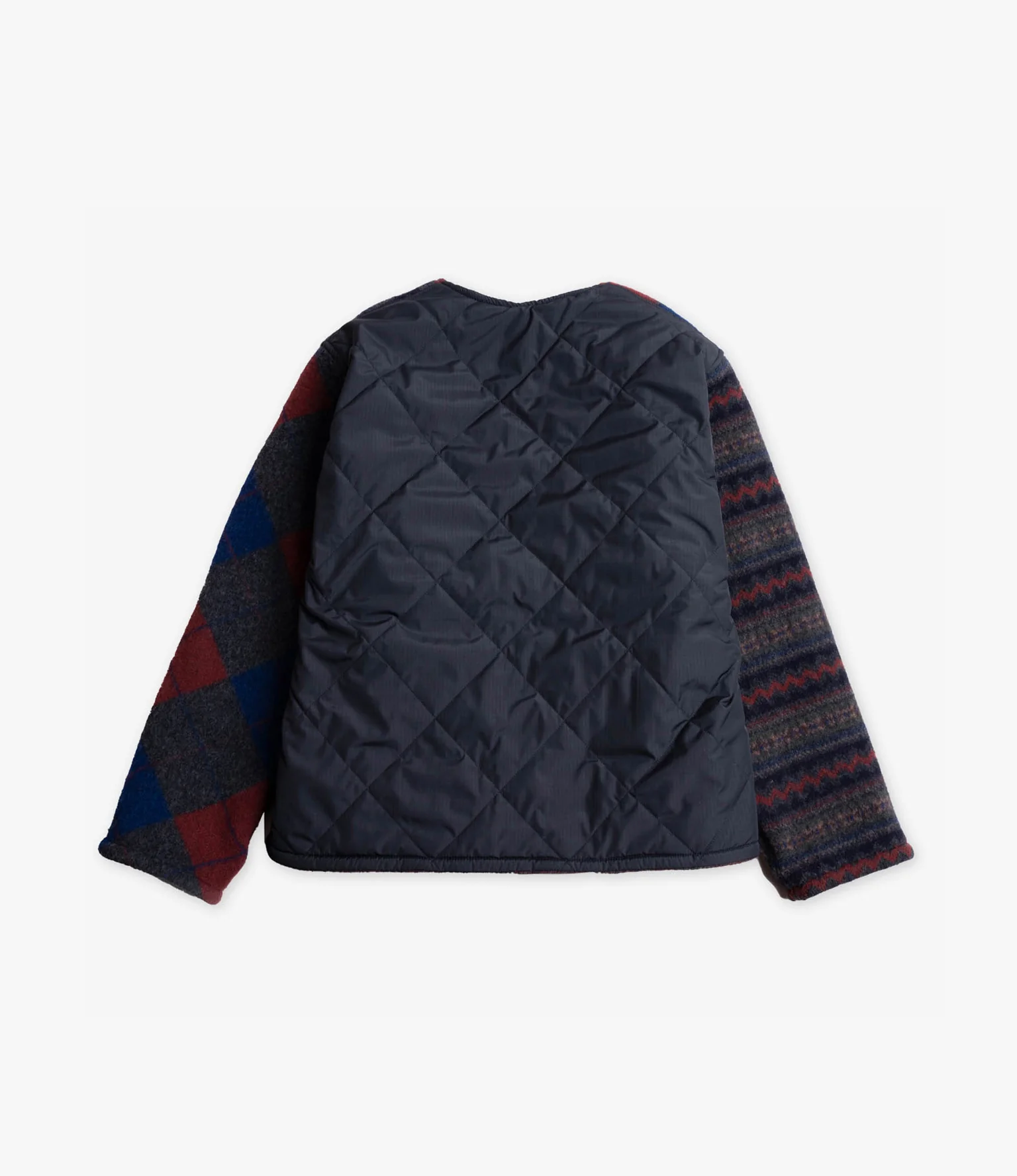 Reversible Cardigan Jacket – Mixed Argyle Wool - Image 4