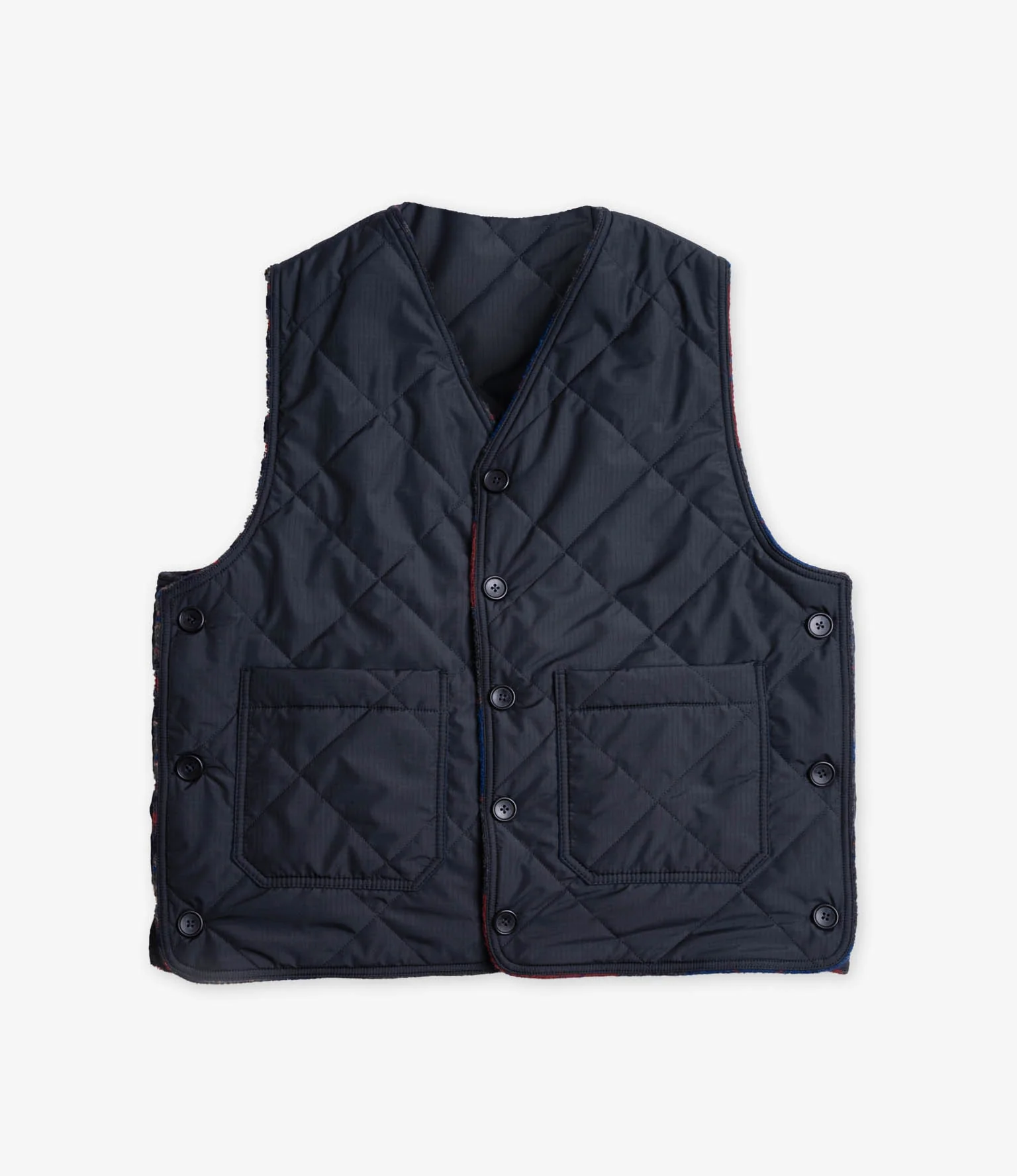 Reversible Vest – Mixed Argyle Wool - Image 4