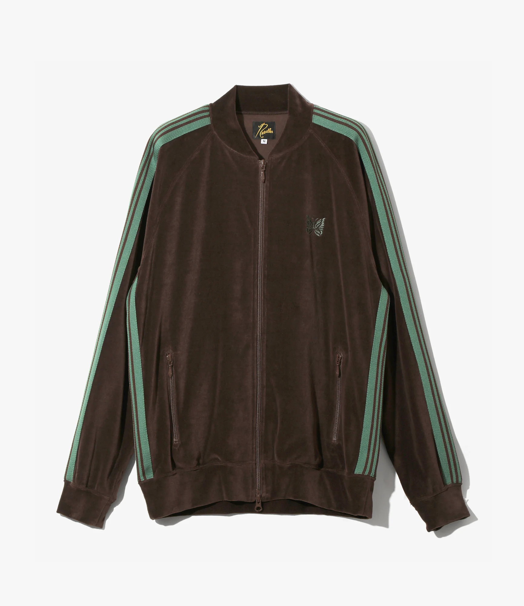Rib Collar Track Jacket – Brown Velour