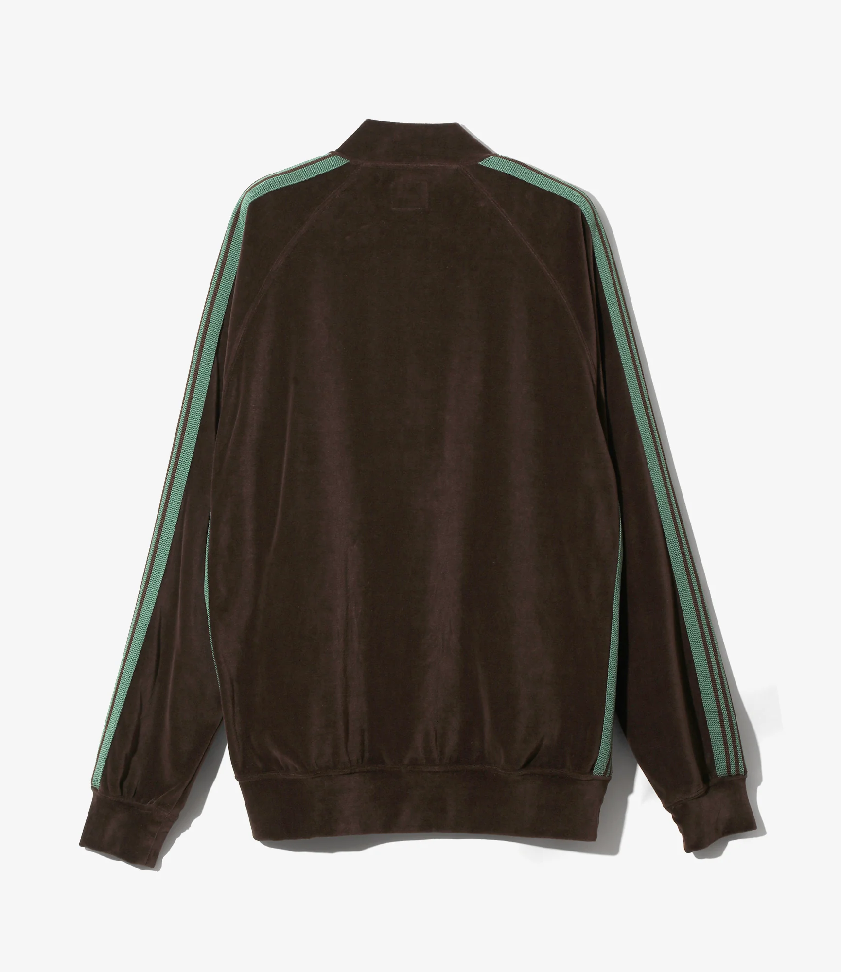 Rib Collar Track Jacket – Brown Velour - Image 4