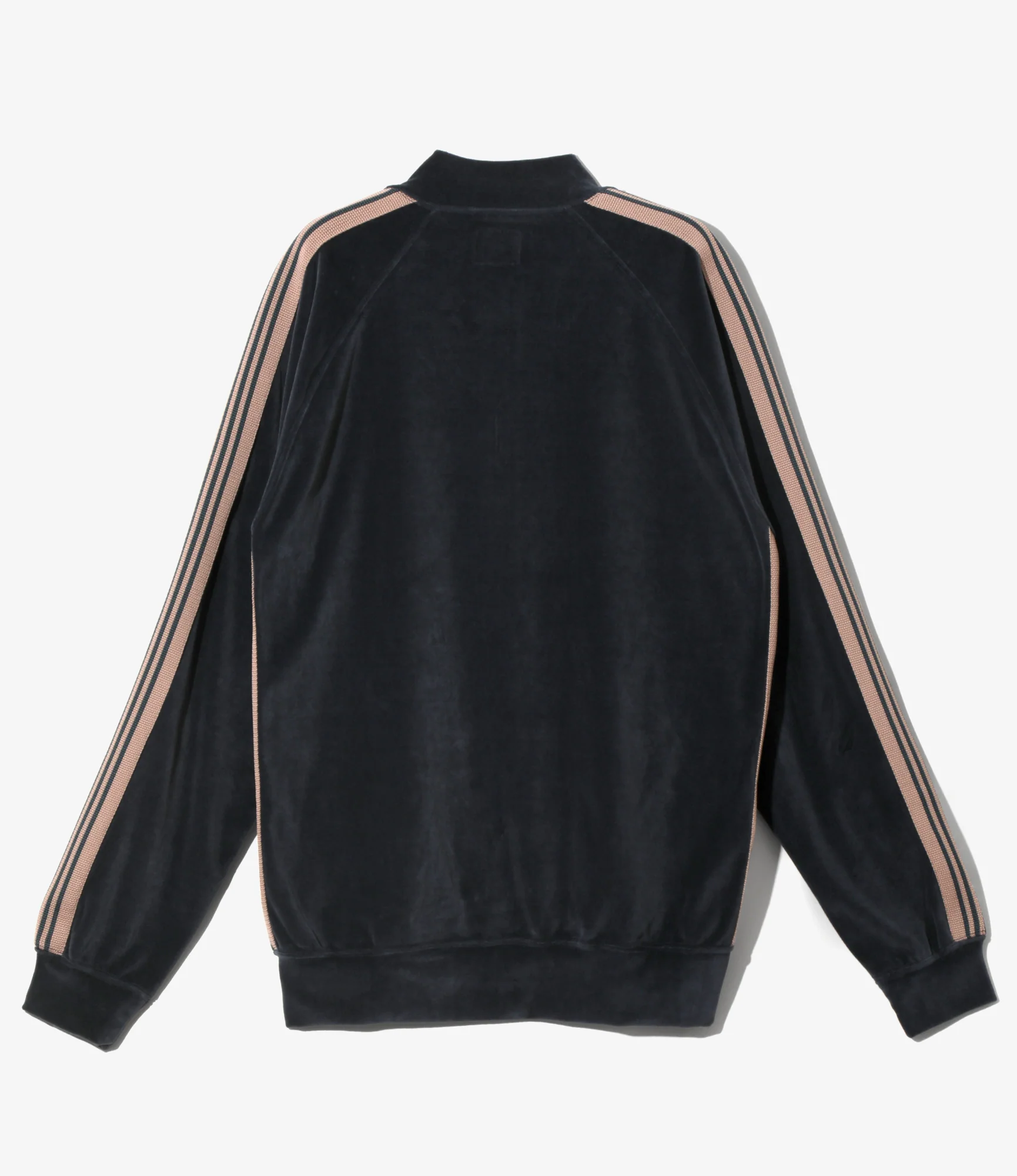 Rib Collar Track Jacket – Steel Blue Velour - Image 4