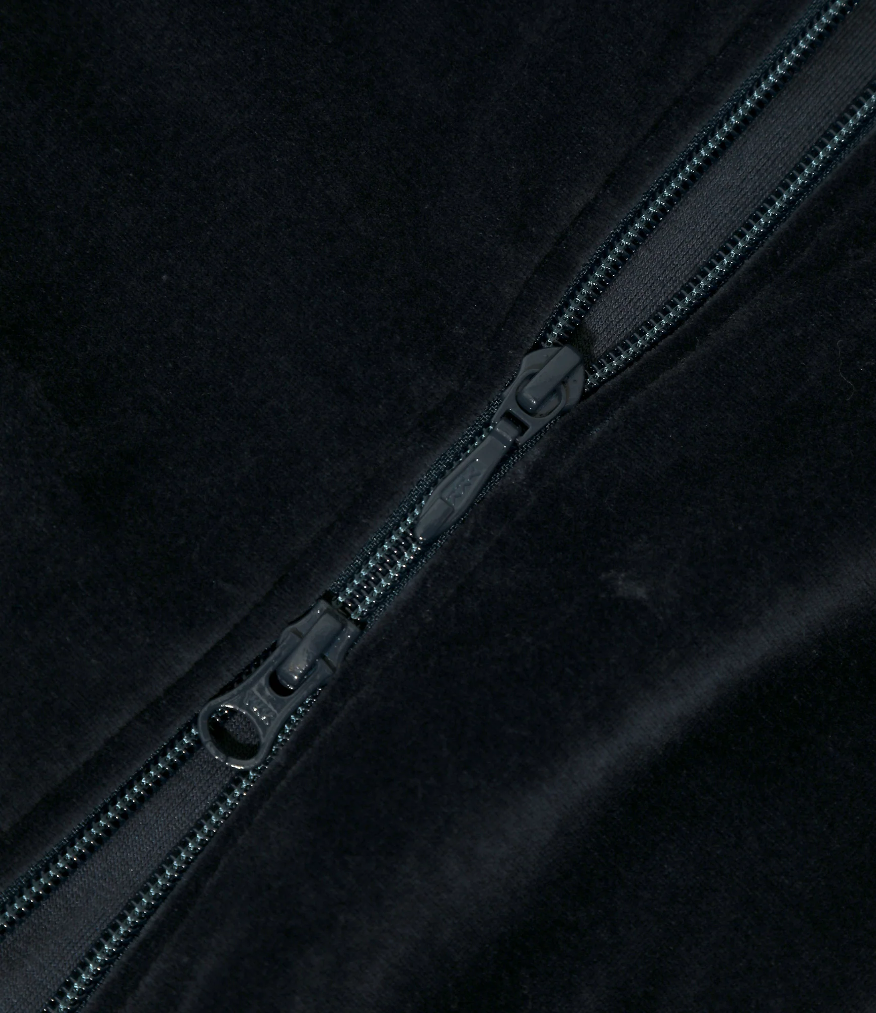 Rib Collar Track Jacket – Steel Blue Velour - Image 5