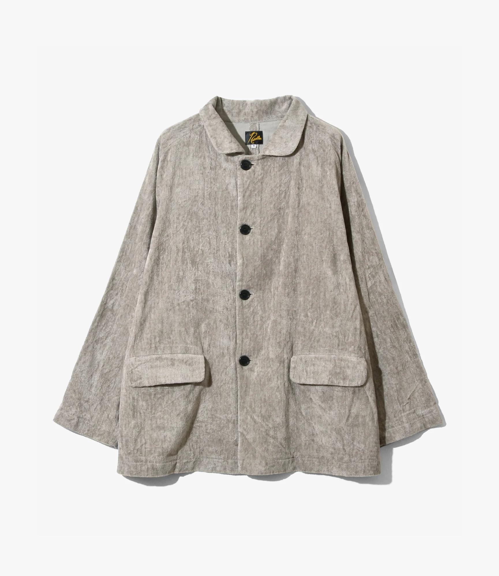Round Collar Jacket – Grey Velvet