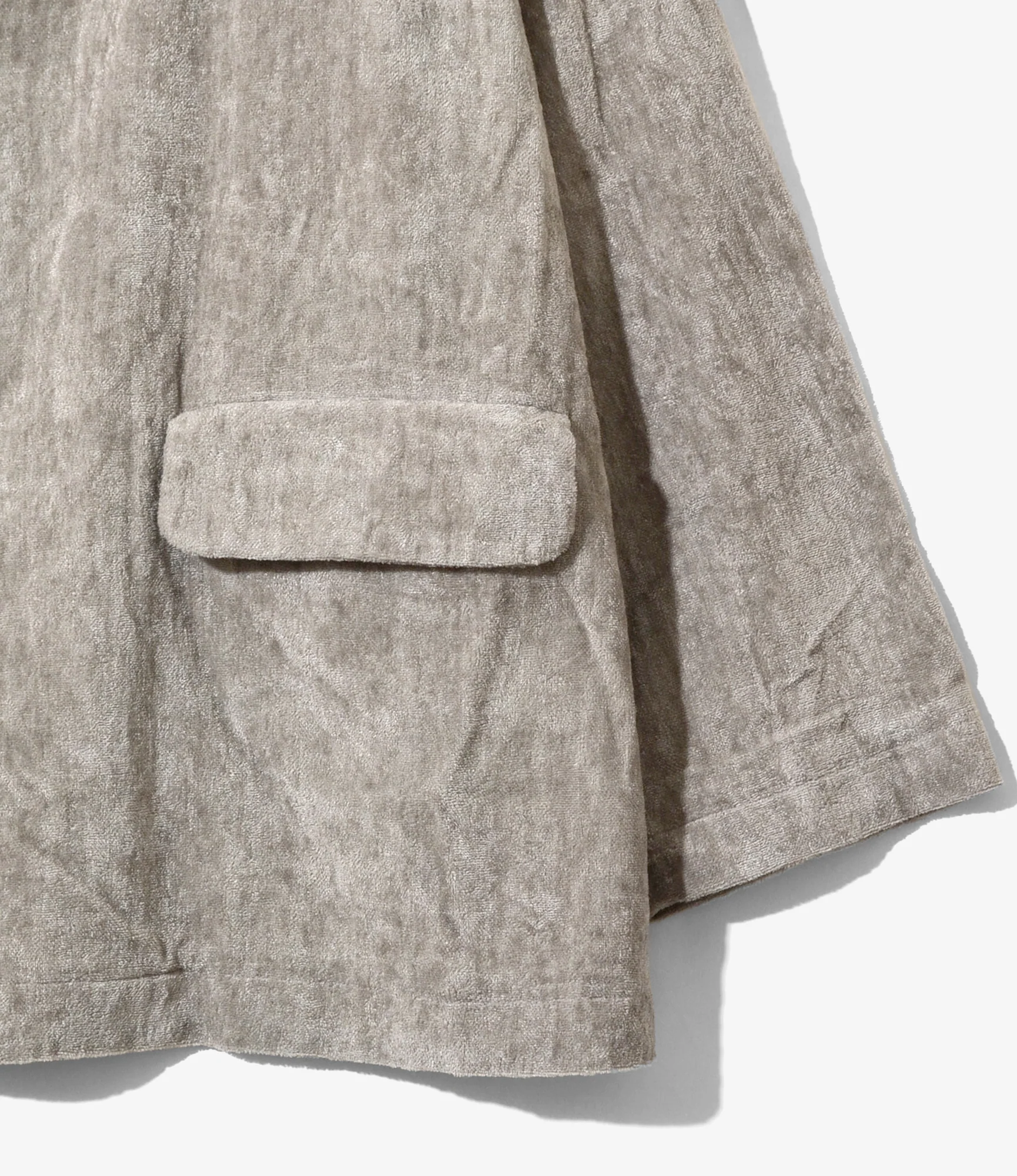 Round Collar Jacket – Grey Velvet - Image 2