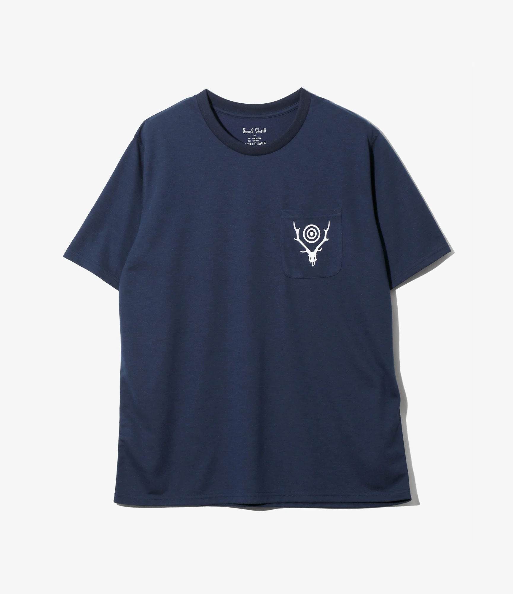 Round Pocket T-Shirt – Navy 'Circle Horn' Print