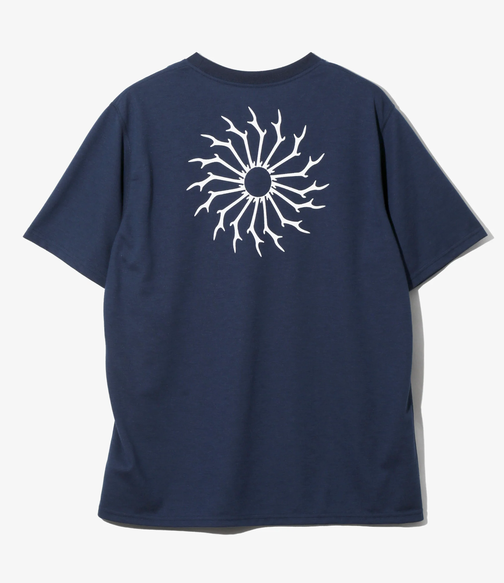 Round Pocket T-Shirt – Navy 'Circle Horn' Print - Image 3