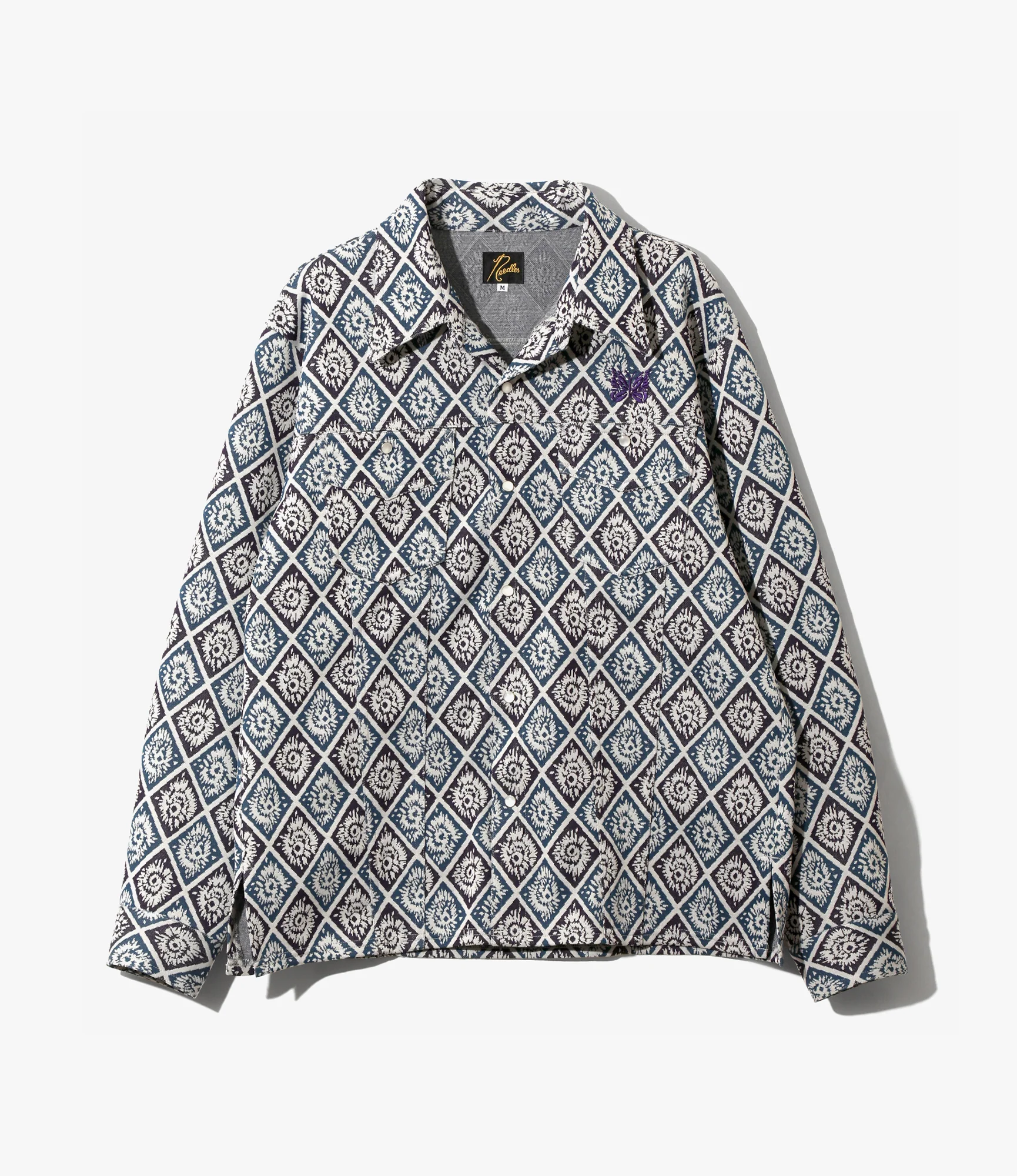 Saddleman Shirt – Blue/Purple Jacquard