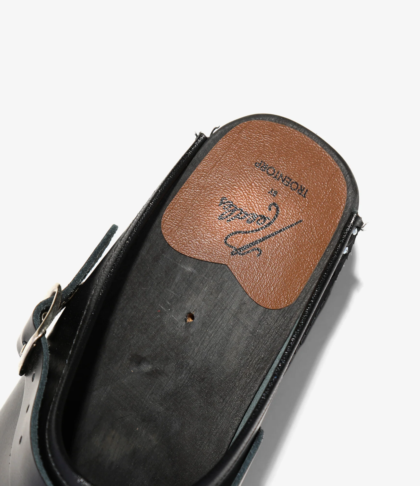 Steel Toe Safety Clog – Black Leather - Image 5