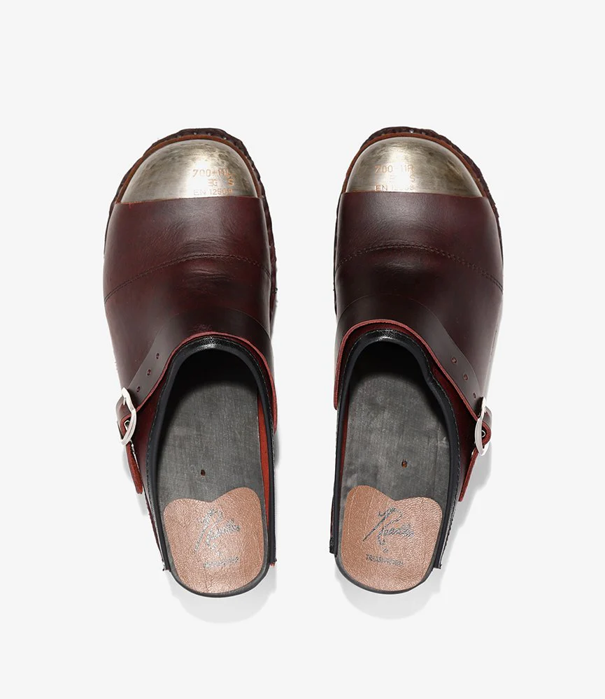 Steel Toe Safety Clog – Bordeaux Leather - Image 3
