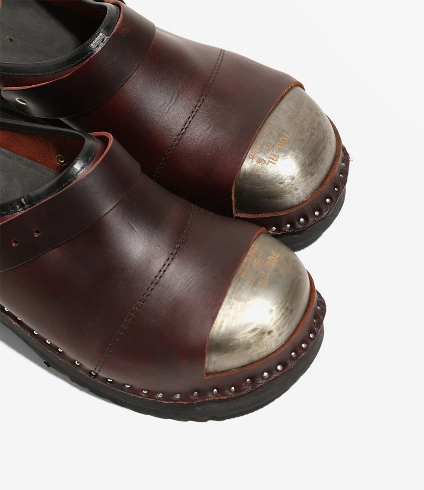 Steel Toe Safety Clog – Bordeaux Leather - Image 4