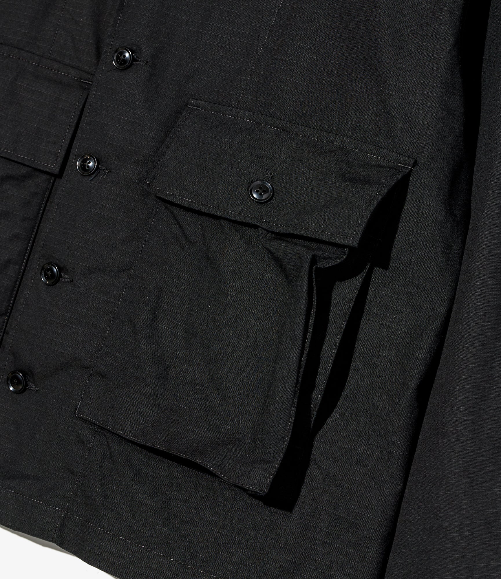 Sea Bees Jacket – Black Cotton Ripstop - Image 3