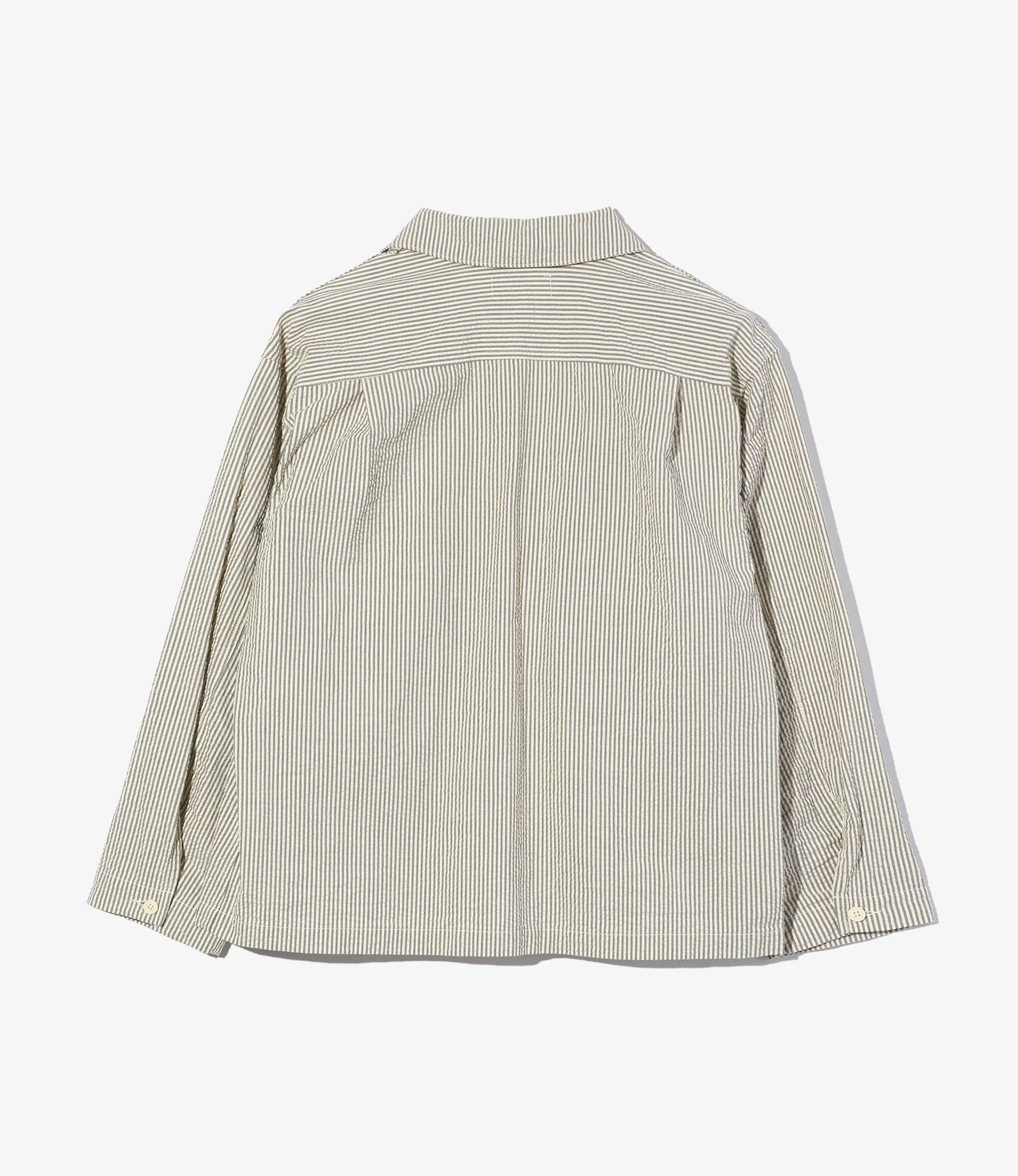 Sea Bees Jacket – Navy/Natural Cotton Seersucker - Image 3