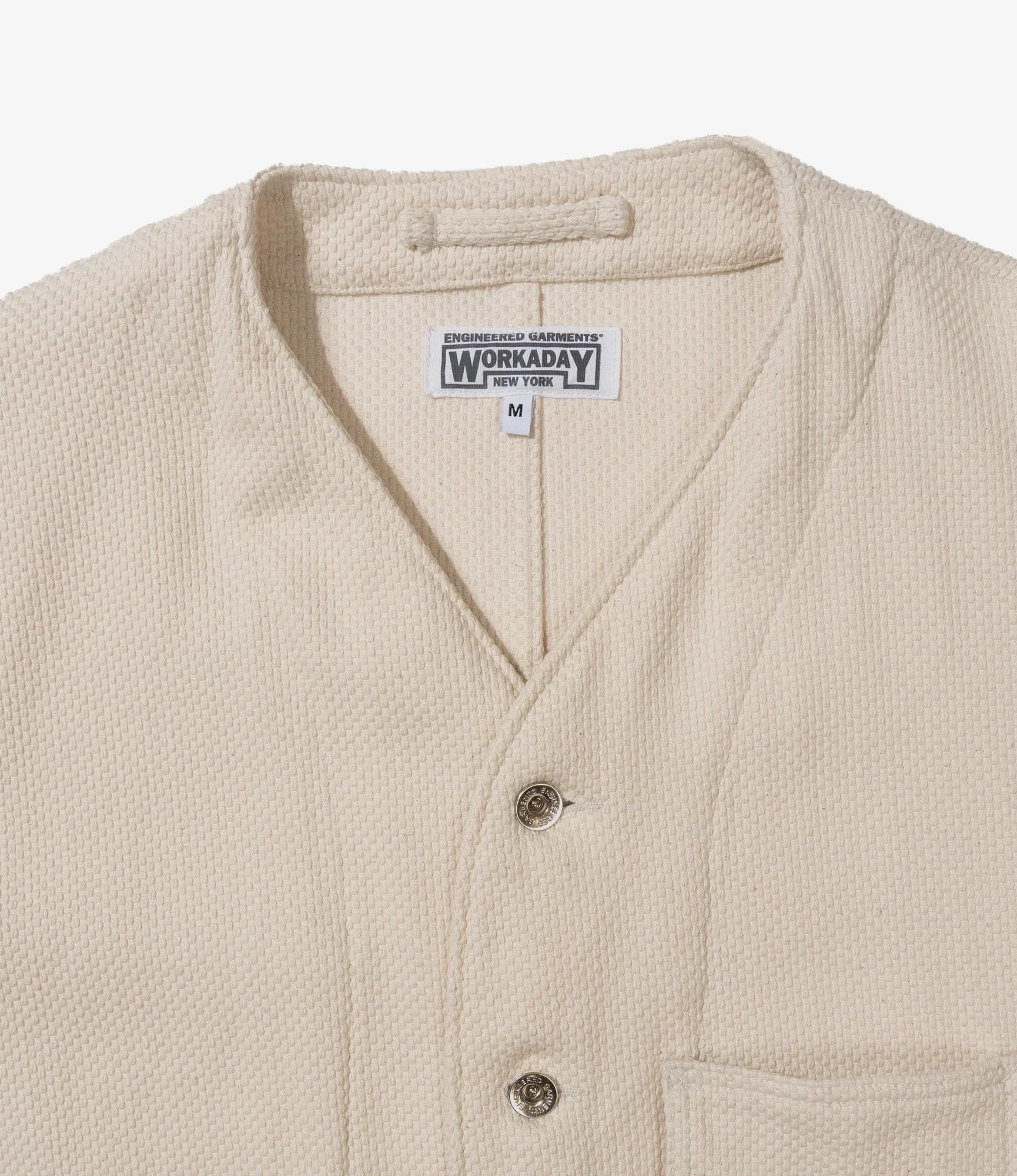 Short Engineer Jacket – Ecru Heavy Basketweave - Image 3