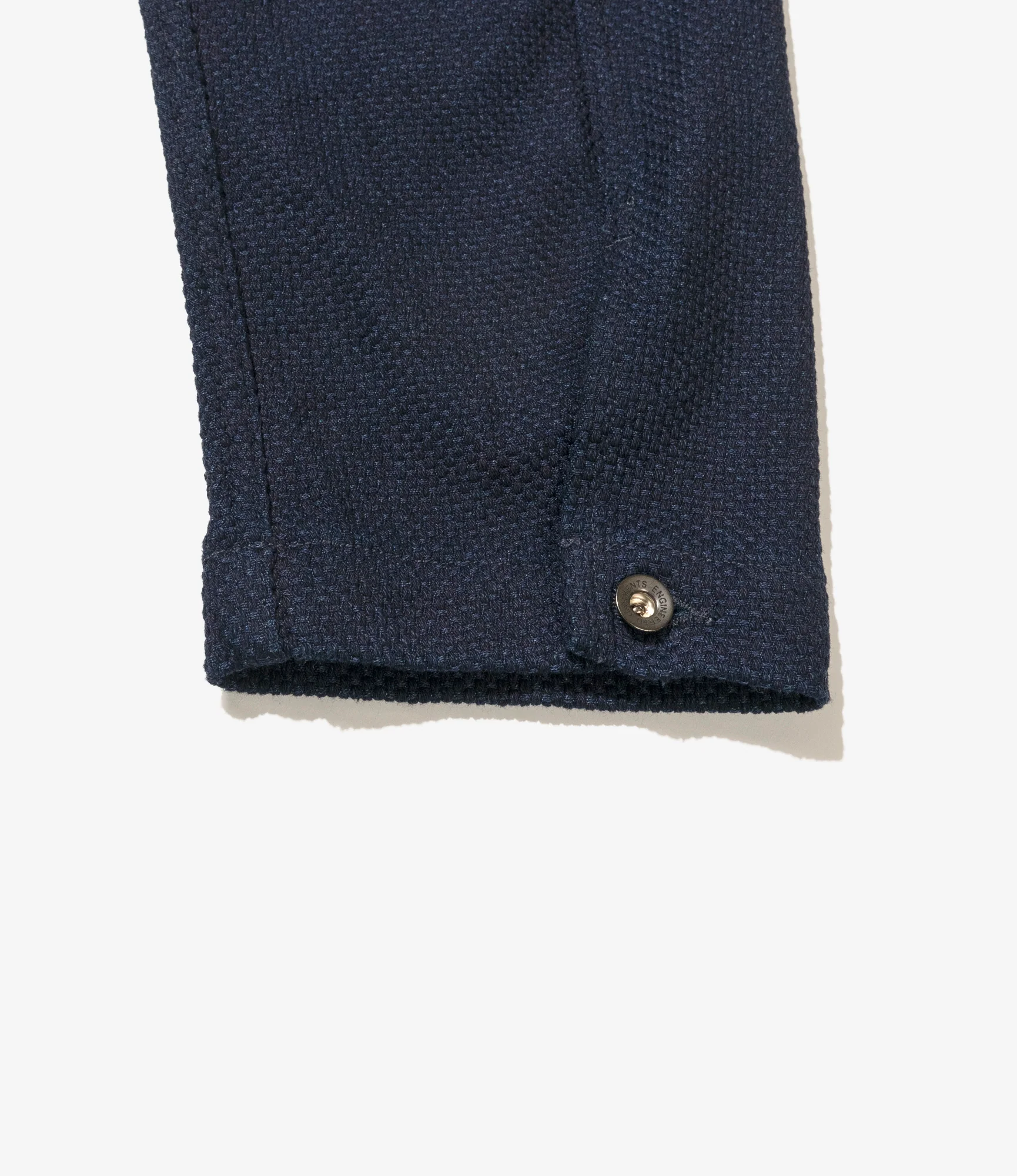 Short Engineer Jacket – Navy Heavy Basketweave - Image 4