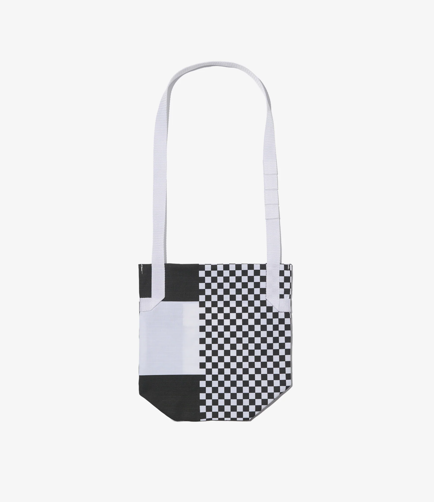 Shoulder Pouch – White/Black Checker Print Ripstop - Image 2