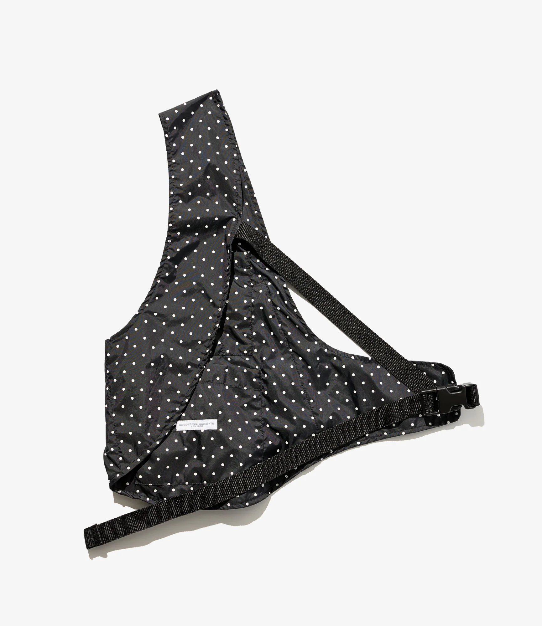 Shoulder Vest – Black Polka Dot Taffeta - Image 3