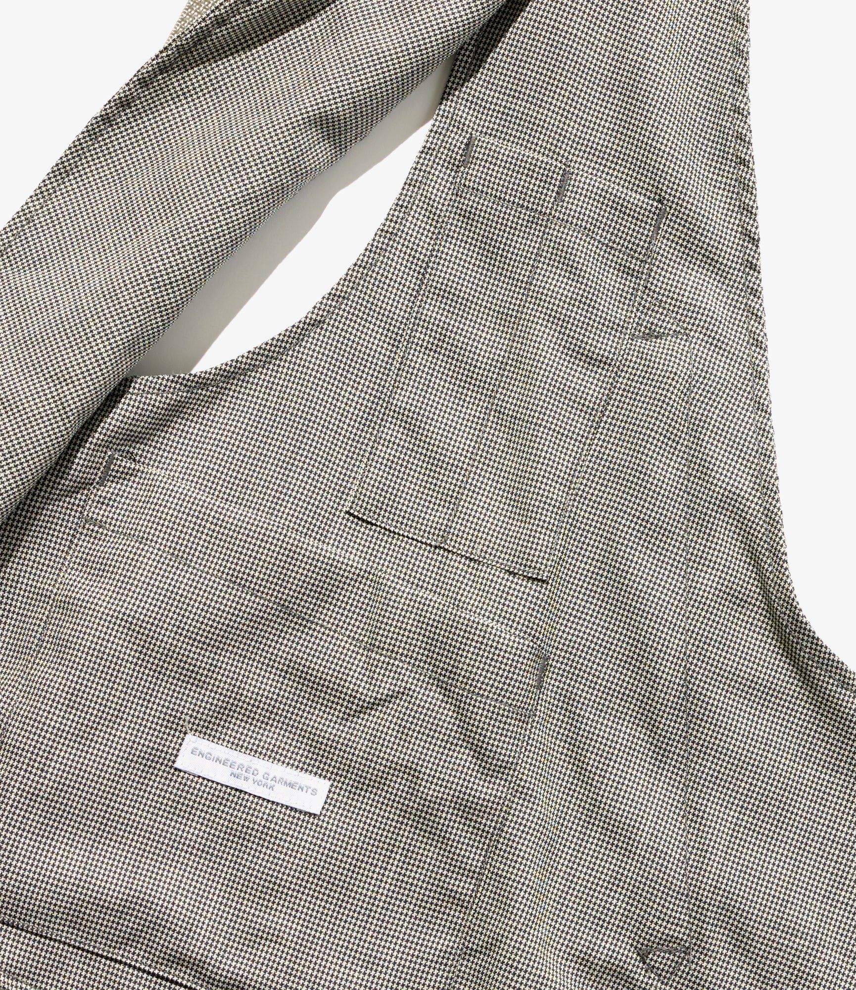 Shoulder Vest – Grey Micro Houndstooth Tropical Wool - Image 4