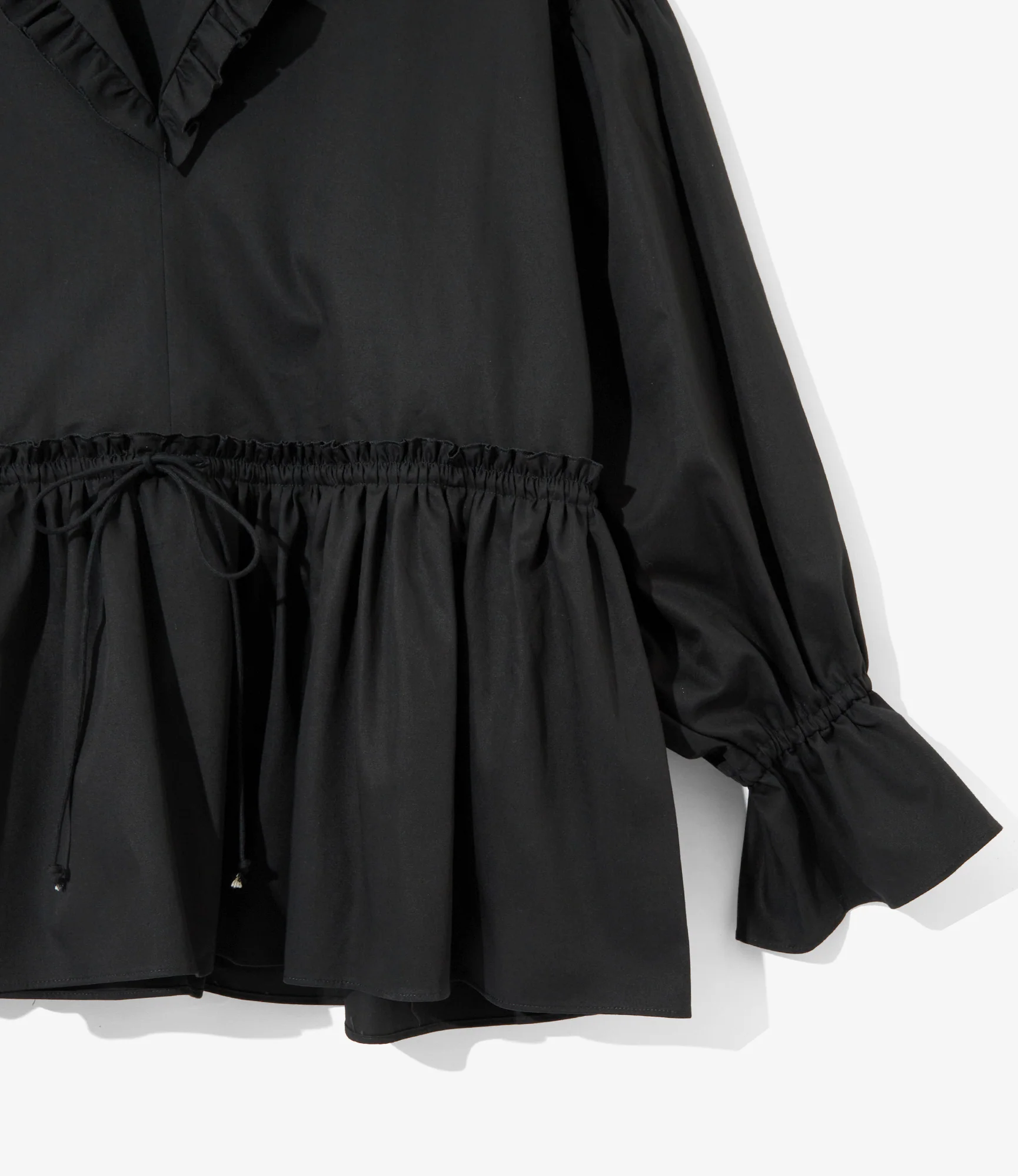 Single-Tiered Smock – Black Twill - Image 2