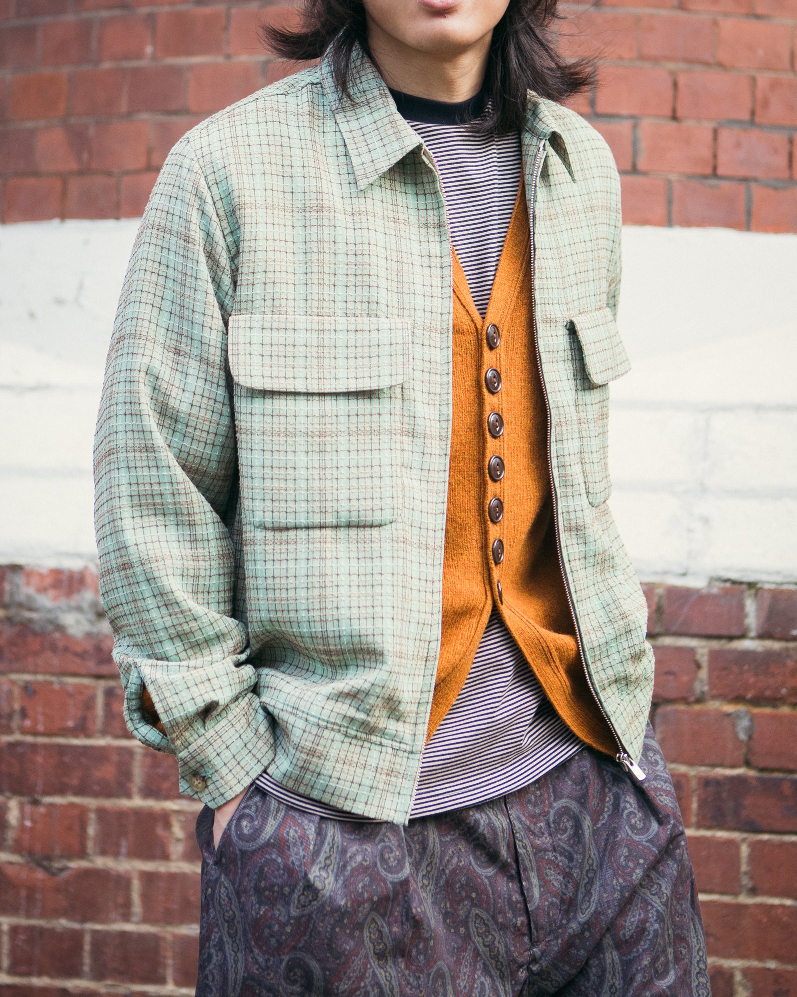 Sports Jacket – Mint Grid Dobby - Image 2