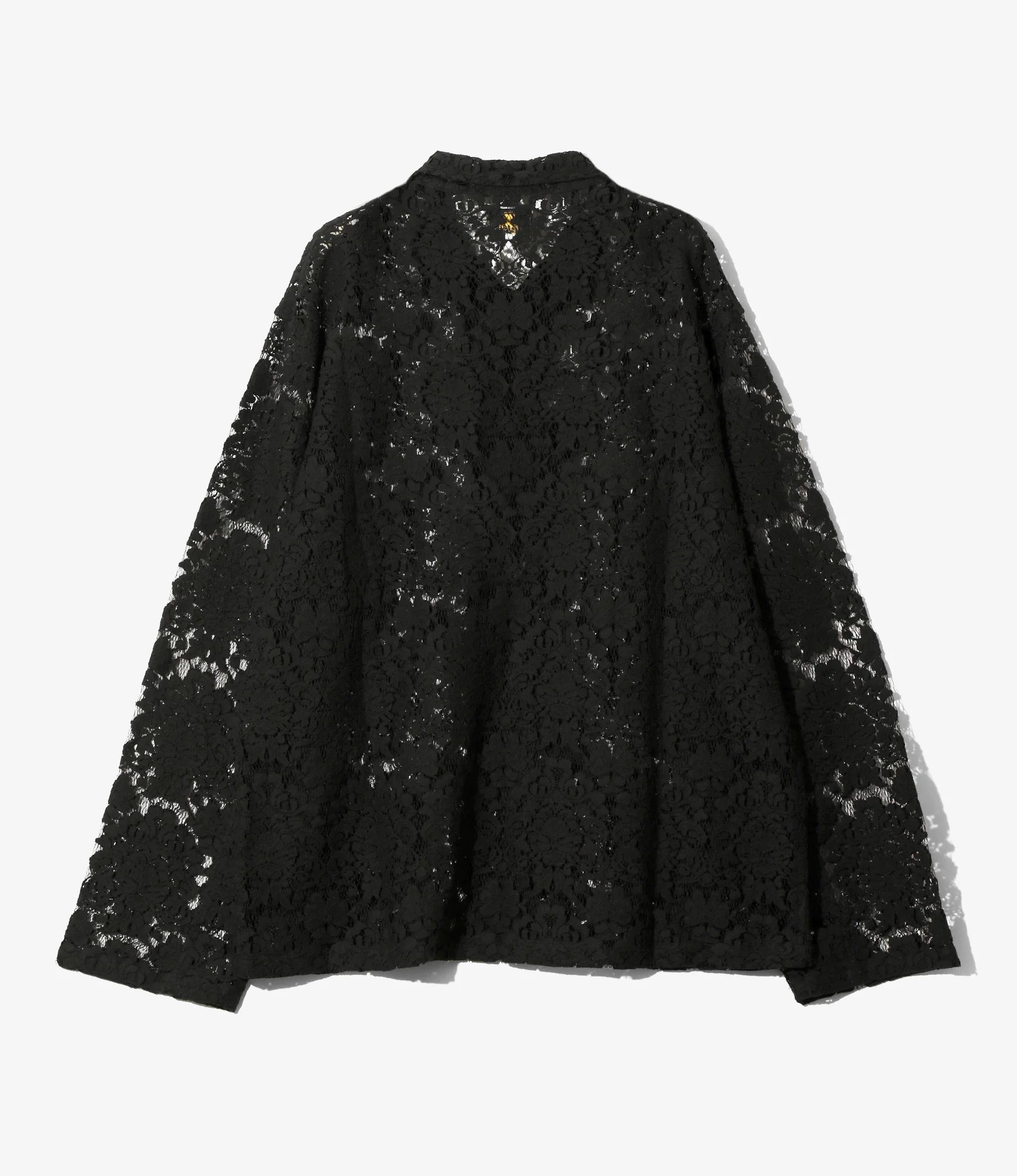 Widespread Collar Shirt – Black Raschel Lace - Image 4
