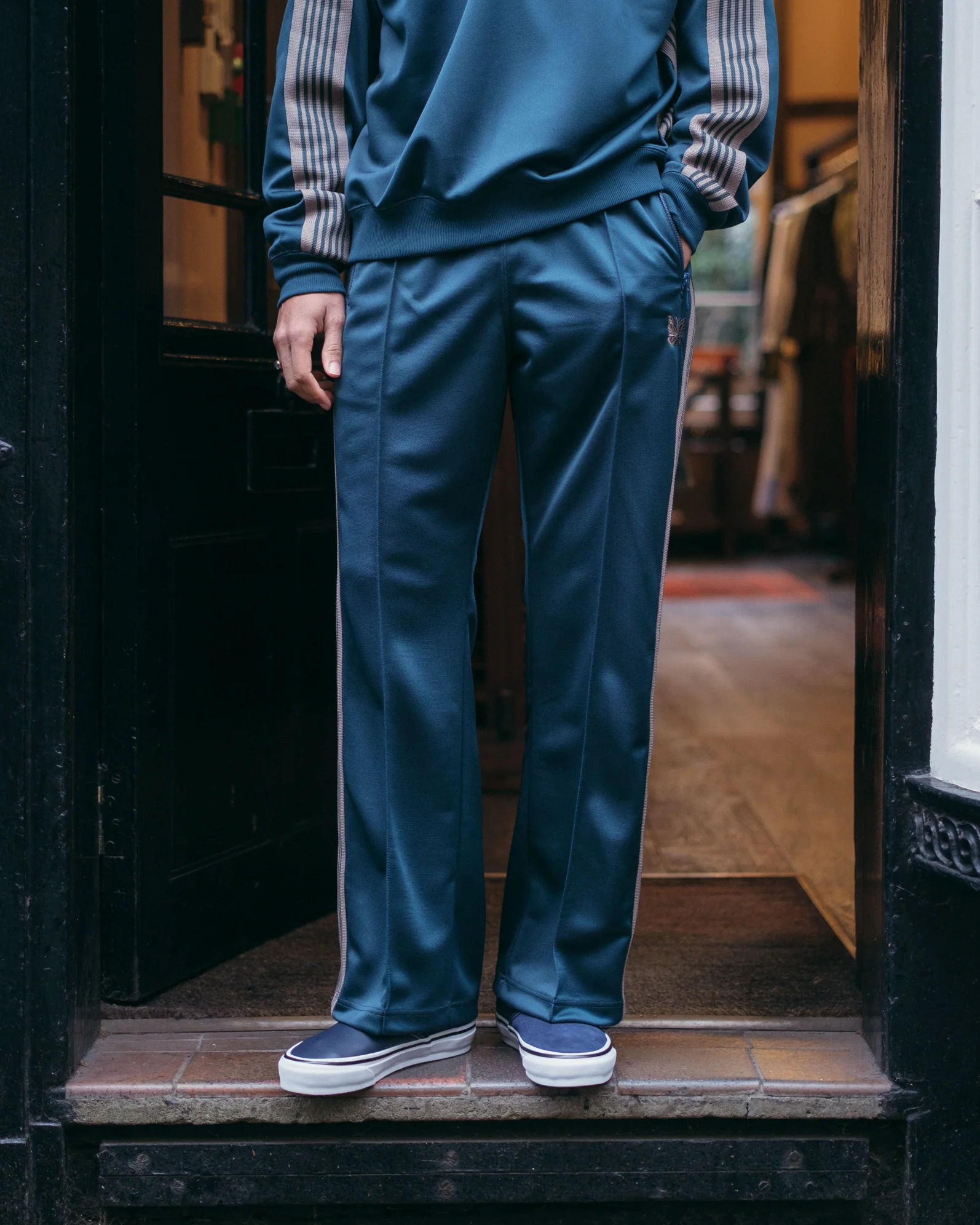 Track Pant – Green Poly Smooth - Image 2