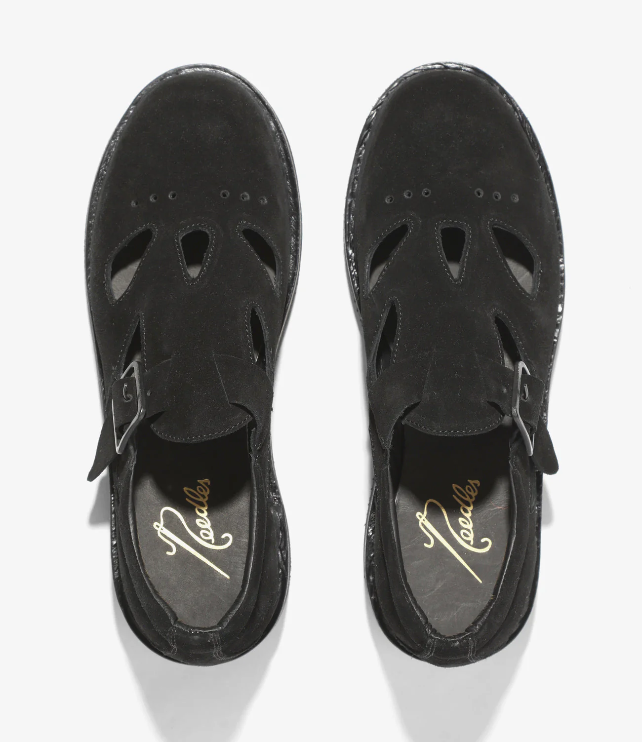 Strapped Oxford Shoes – Black Suede - Image 4