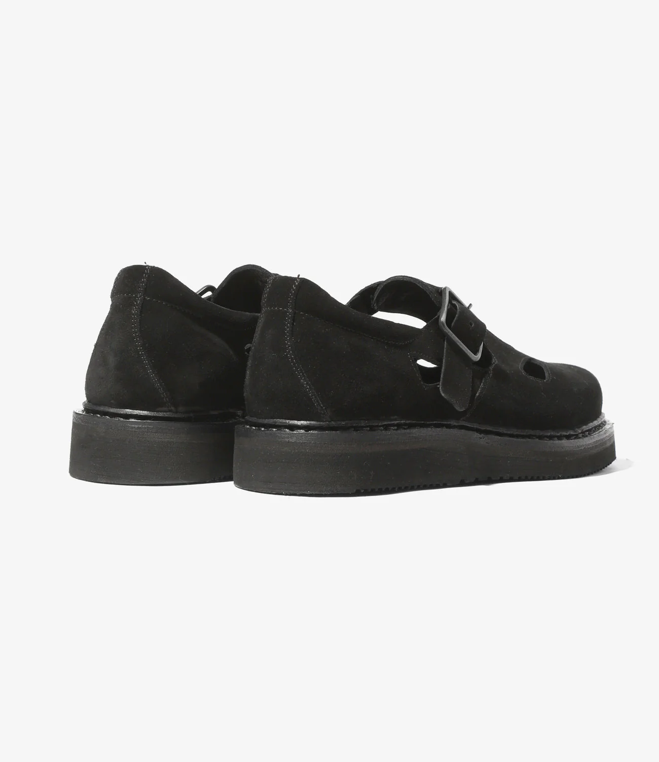 Strapped Oxford Shoes – Black Suede - Image 5