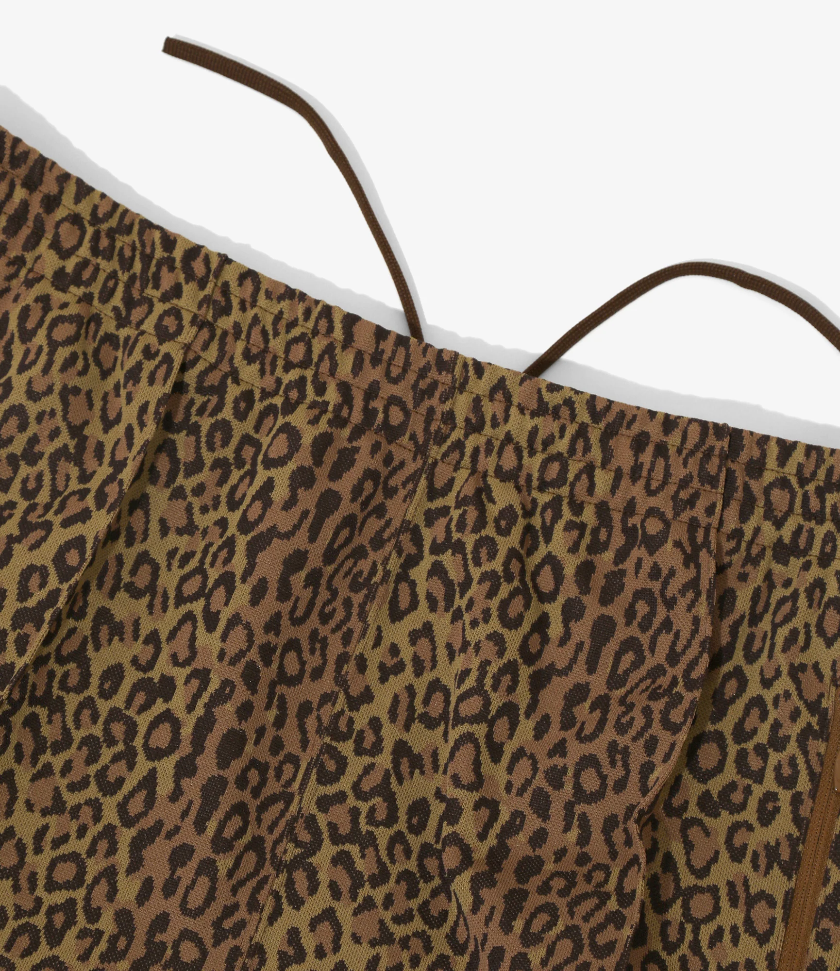 String Centre Seam Pant – Brown Leopard Jacquard - Image 3