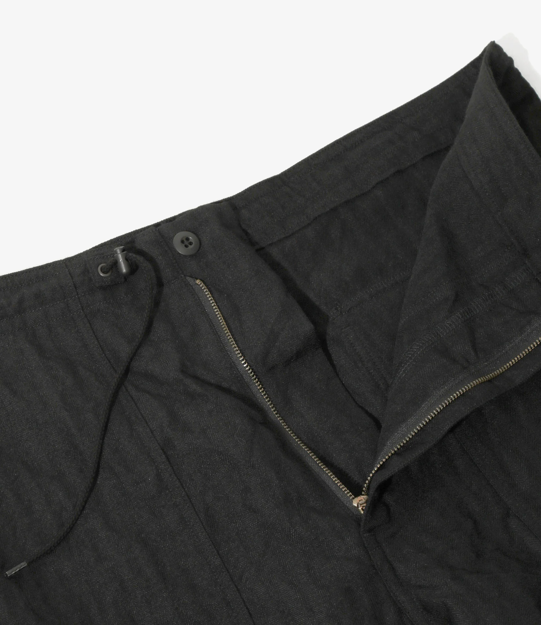 String Fatigue Pant – Black Herringbone Wool/Linen - Image 3