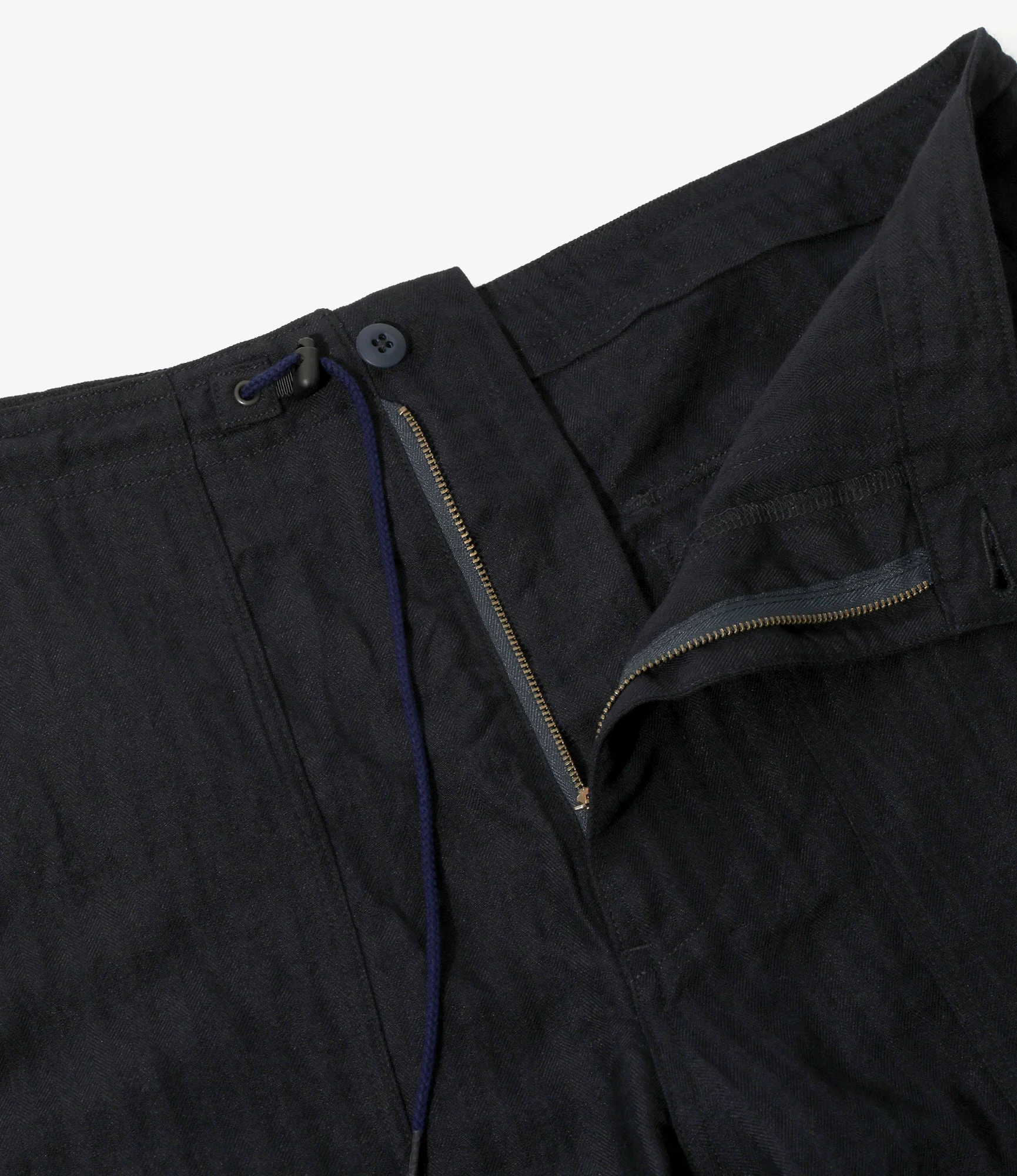 String Fatigue Pant – Navy Herringbone Wool/Linen - Image 3