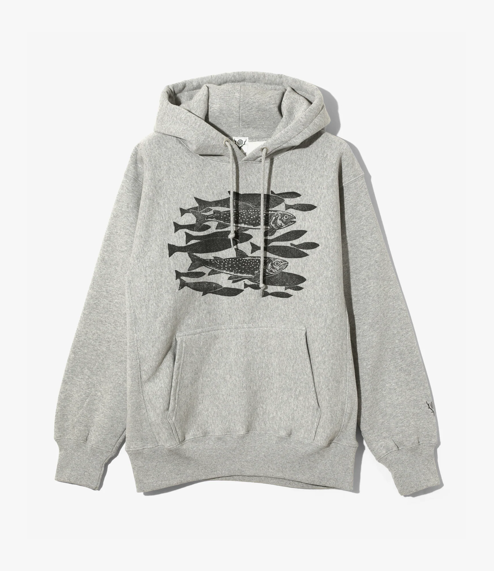 Sweat Parka – Heather Grey 'Trouts' Print