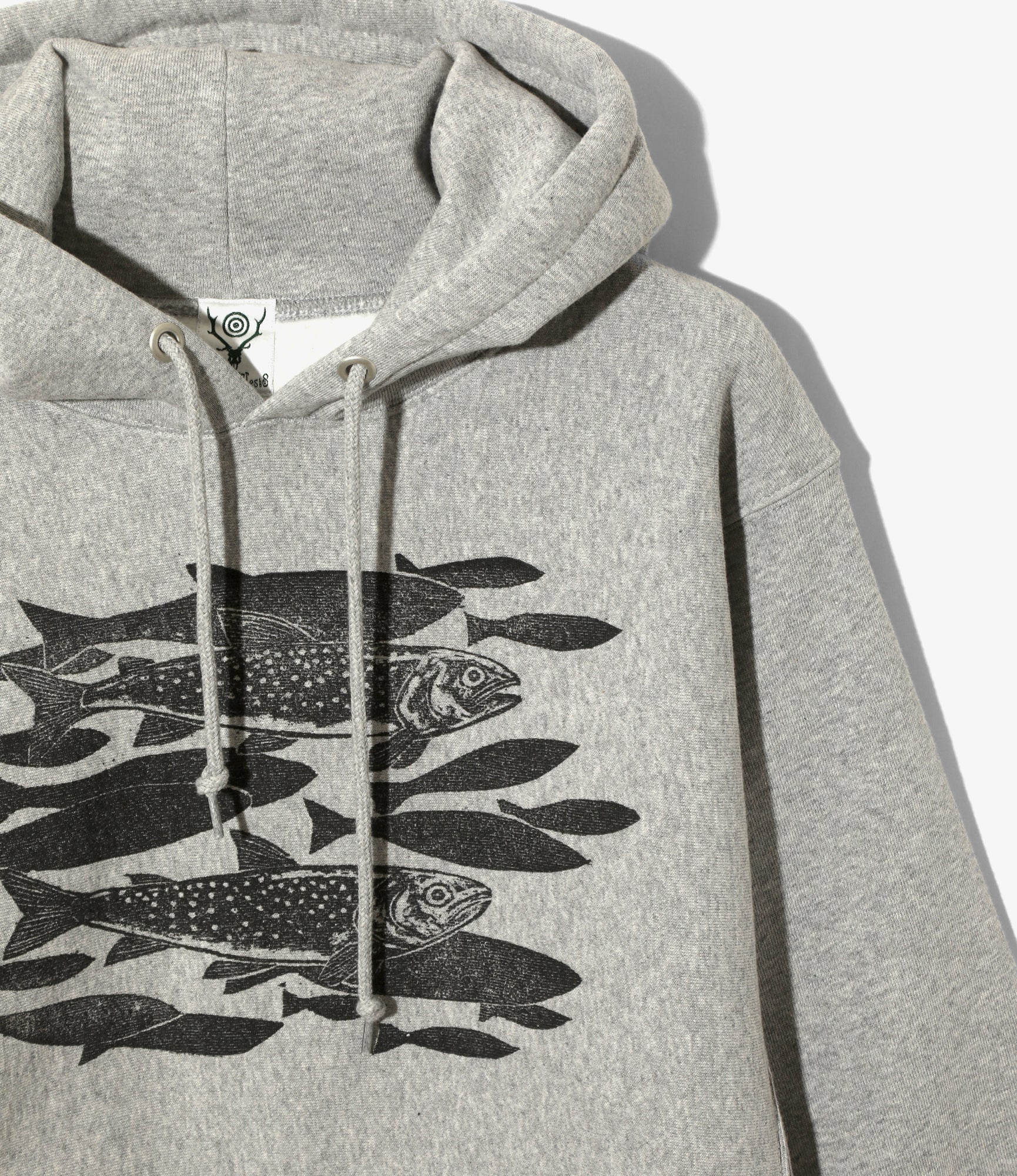 Sweat Parka – Heather Grey 'Trouts' Print - Image 2