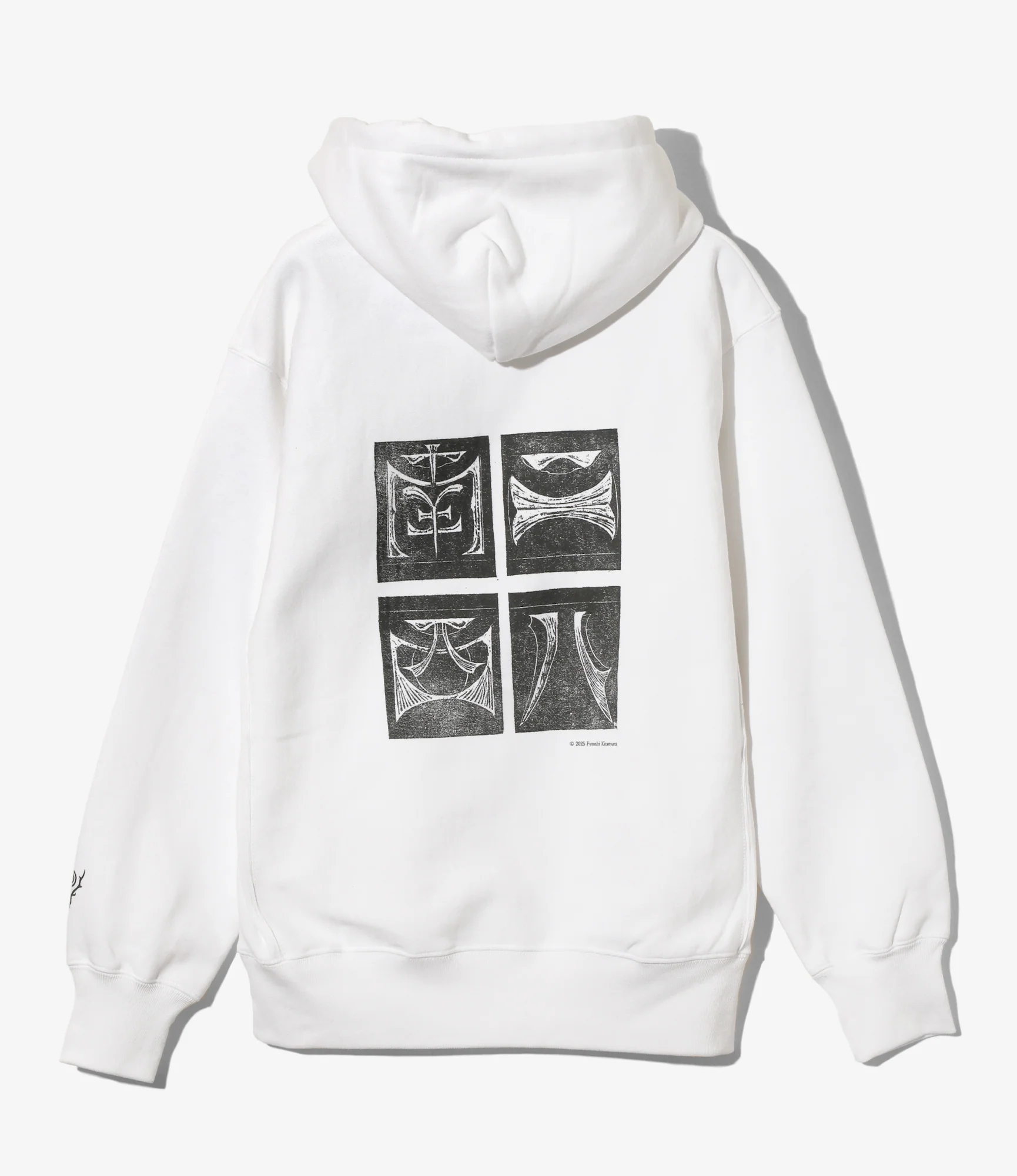 Sweat Parka – White 'Trouts' Print - Image 4