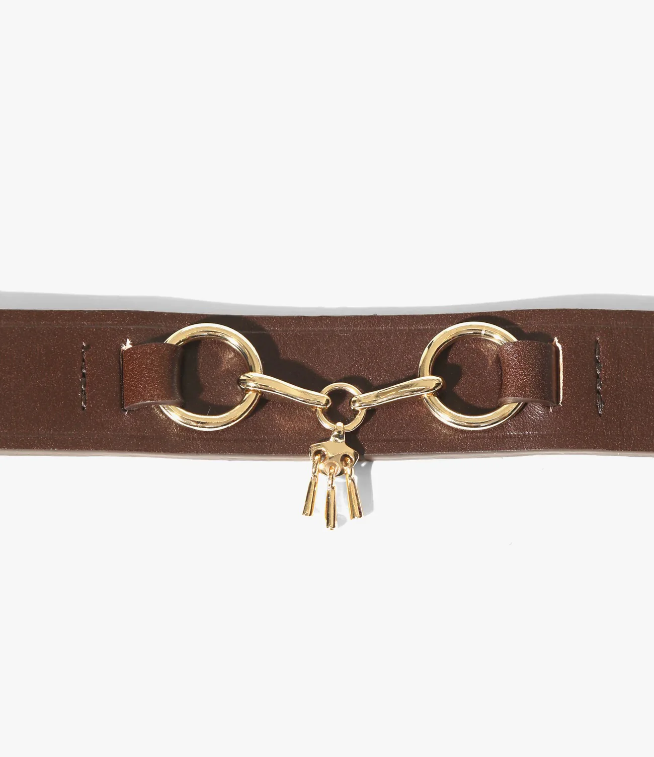Tassel Bit Quick Release Belt – Brown Leather - Image 4