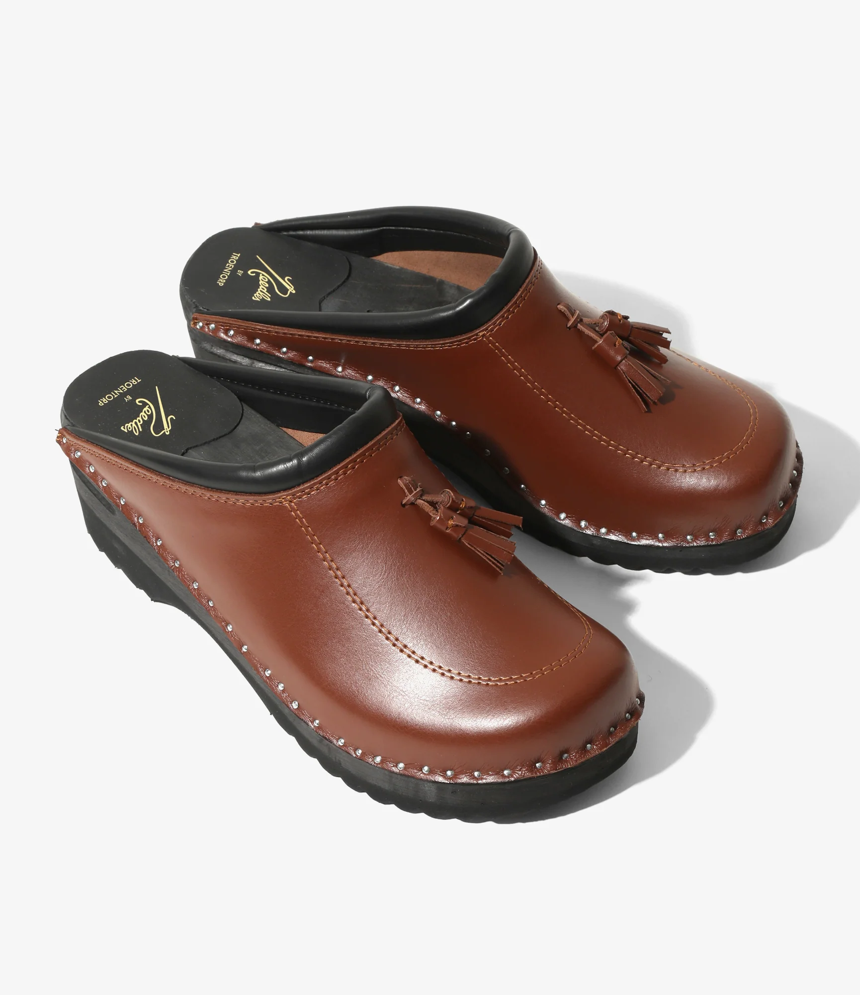 Twin Tassel Clog – Brown Leather - Image 2