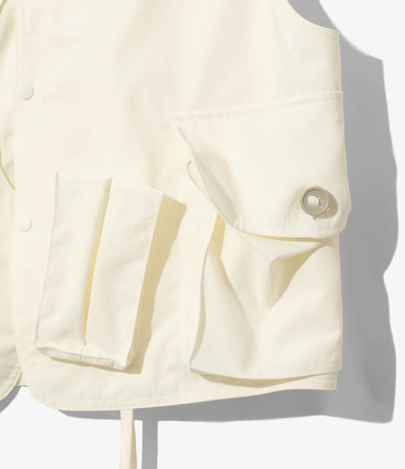 Tenkara Vest – Ivory Nylon Oxford Cloth - Image 3