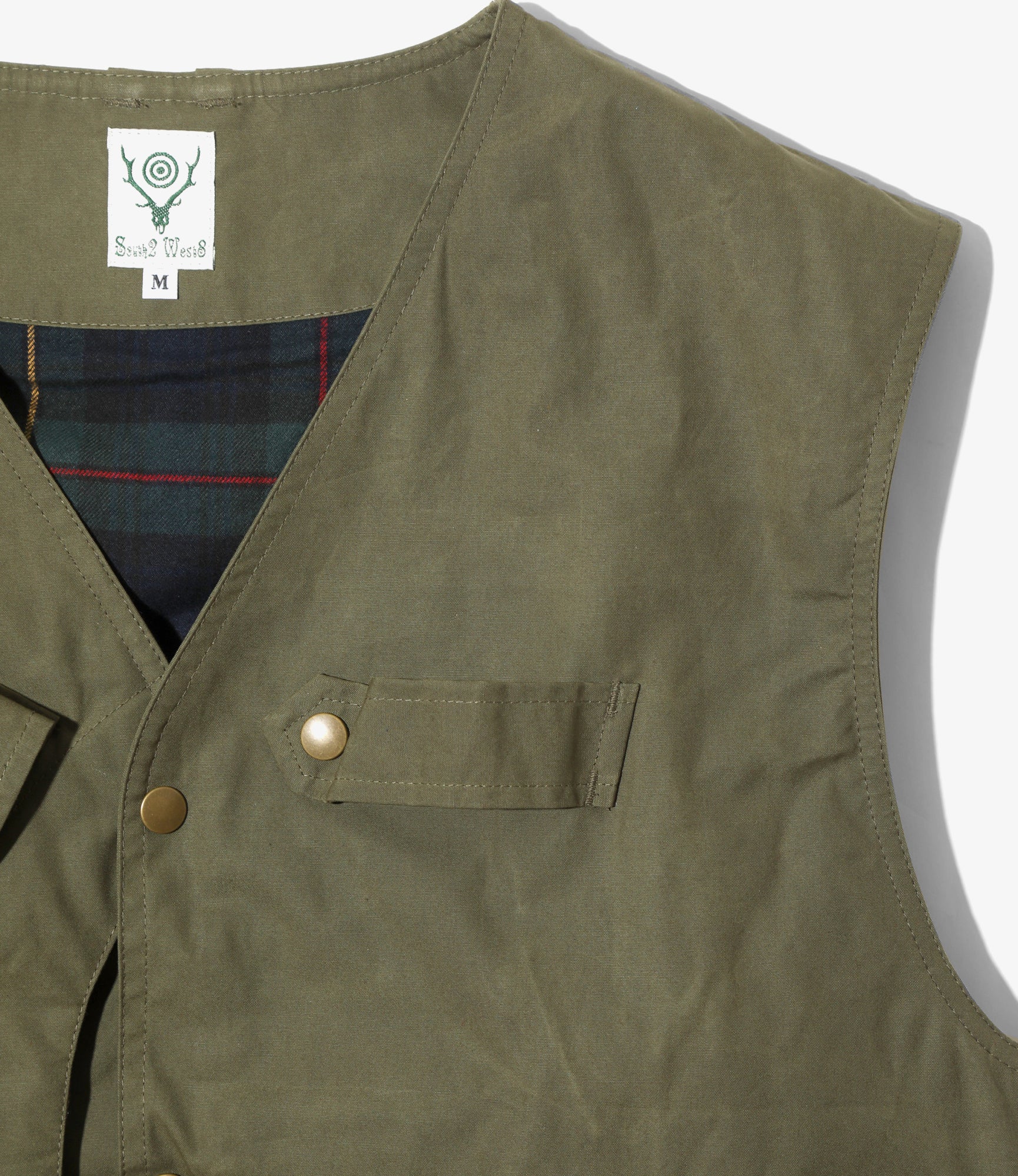 Tenkara Vest – Olive Waxed Cotton - Image 2