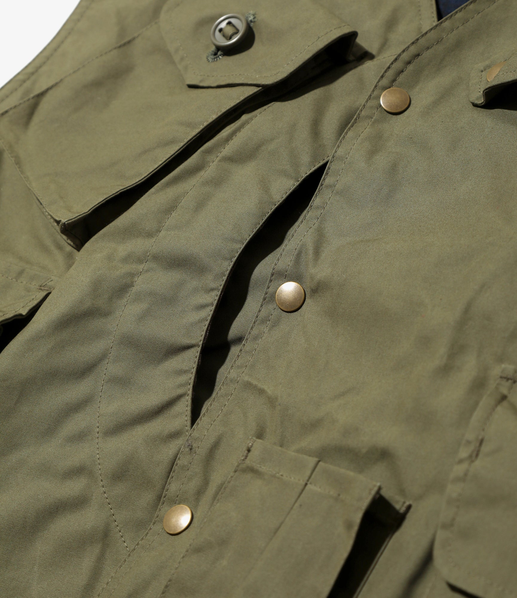 Tenkara Vest – Olive Waxed Cotton - Image 3