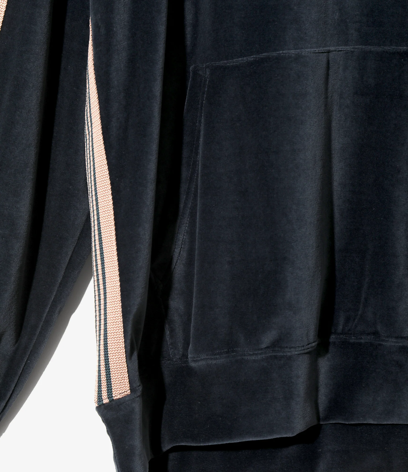 Track Hoodie – Steel Blue Velour - Image 4
