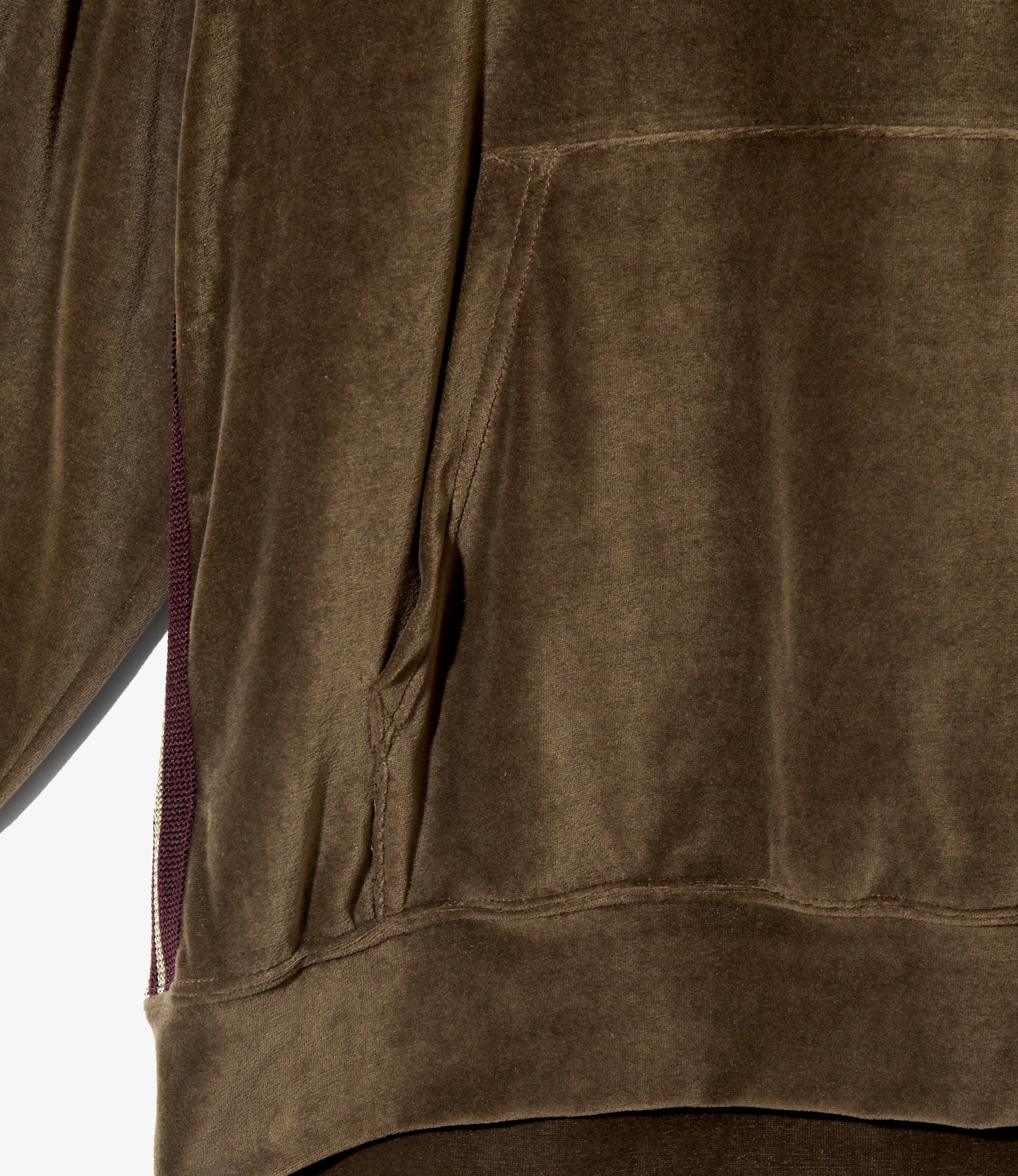 Track Hoodie – Taupe Velour - Image 4