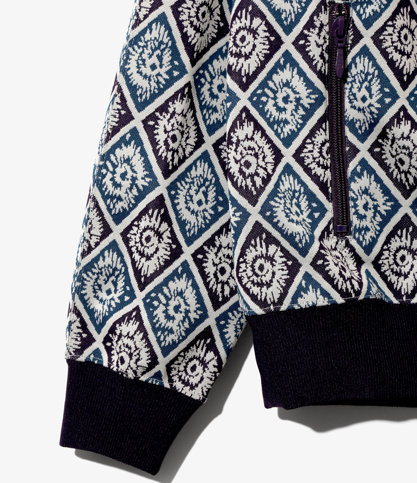 Track Jacket – Blue/Purple Jacquard - Image 4