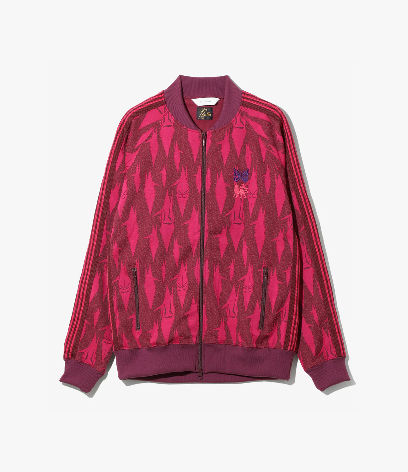 Rib Collar Track Jacket – Bordeaux Origami Crane