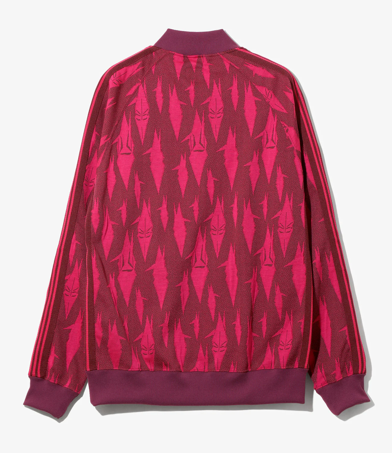 Rib Collar Track Jacket – Bordeaux Origami Crane - Image 5