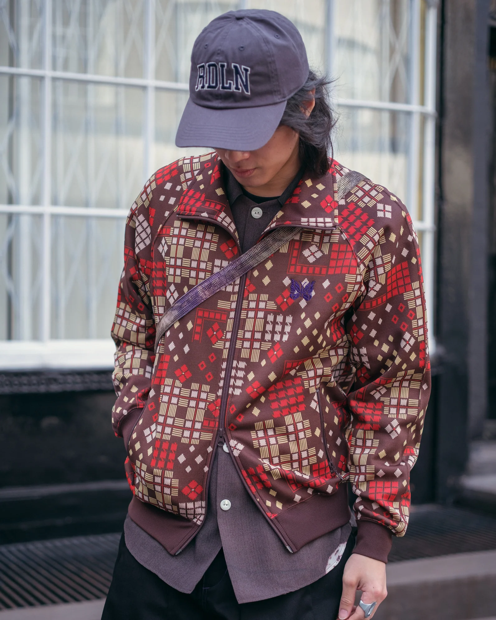 Track Jacket – Brown Jacquard - Image 2