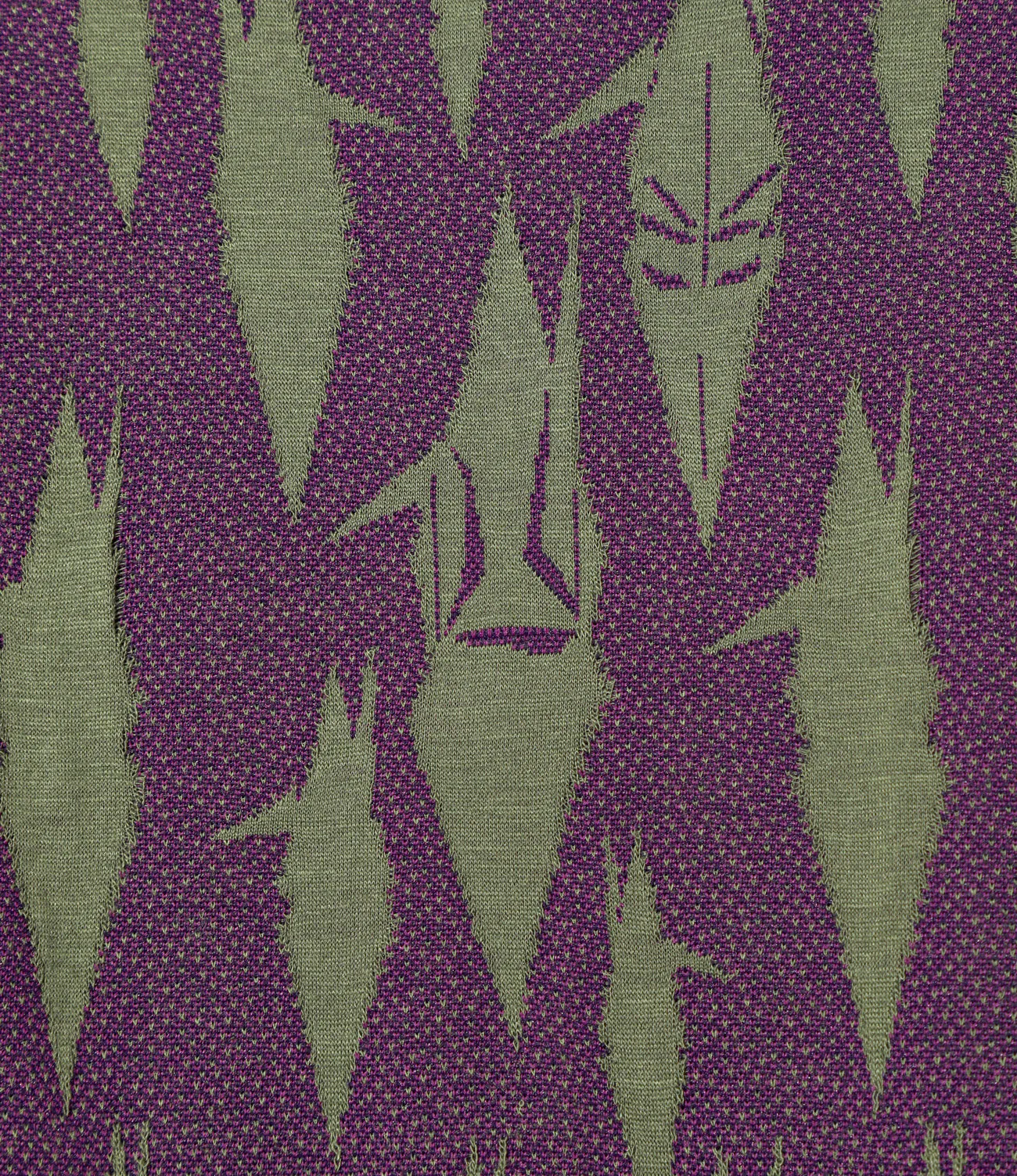 Rib Collar Track Jacket – Eggplant Origami Crane - Image 6