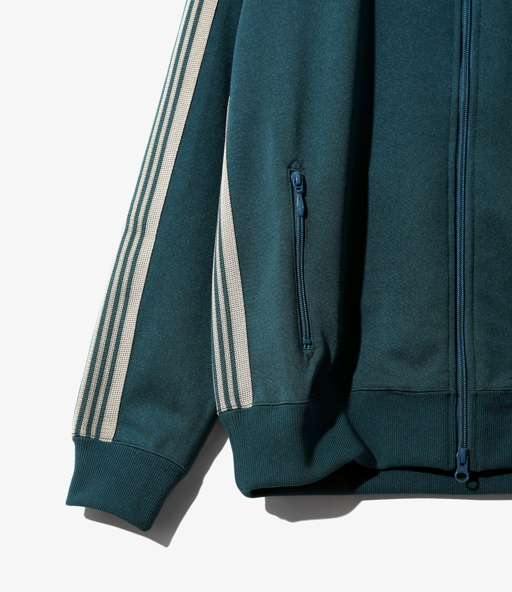Track Jacket – Green Poly Smooth - Image 3